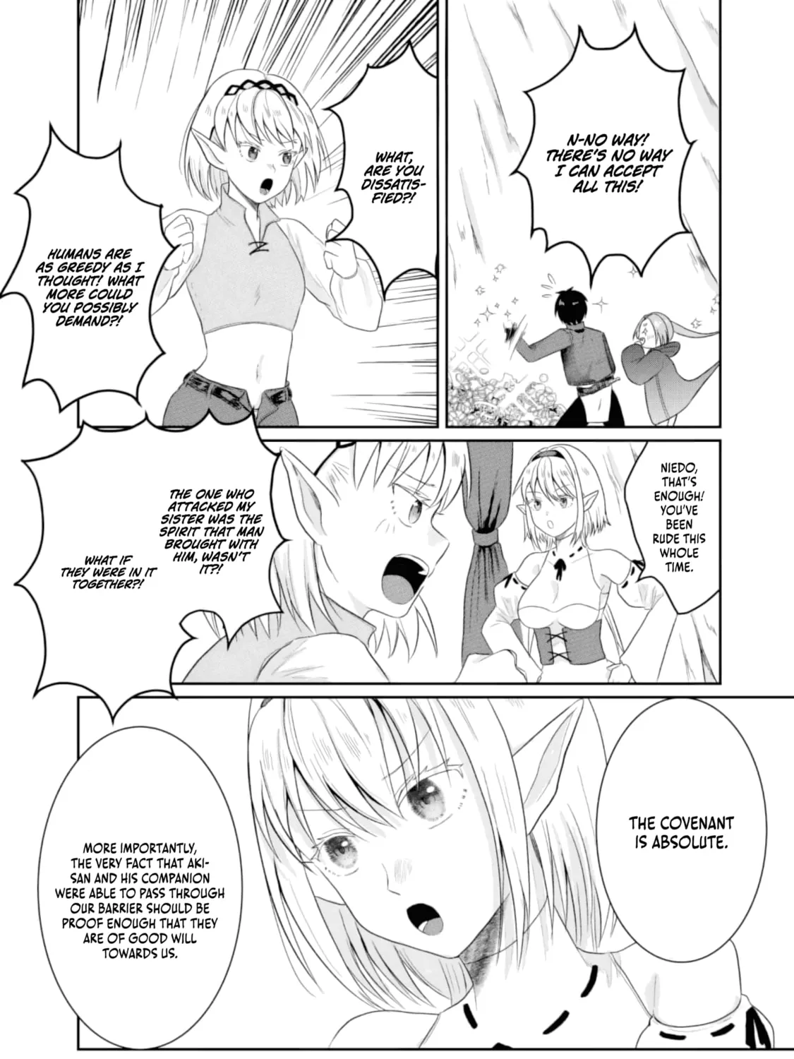 "Sono Hen no Kusa demo Kuttoke" to Tsuihou Sareta Munou Skill [Shokubutsugui] Mochi Tenseisha, Elf no Sato de Maboroshi no Shokubutsu o Tabete Musou Suru Chapter 2 page 48 - 
