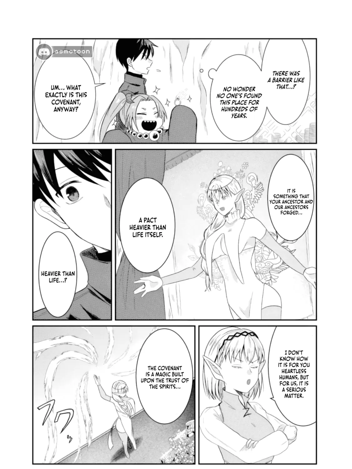 "Sono Hen no Kusa demo Kuttoke" to Tsuihou Sareta Munou Skill [Shokubutsugui] Mochi Tenseisha, Elf no Sato de Maboroshi no Shokubutsu o Tabete Musou Suru Chapter 2 page 50 - 