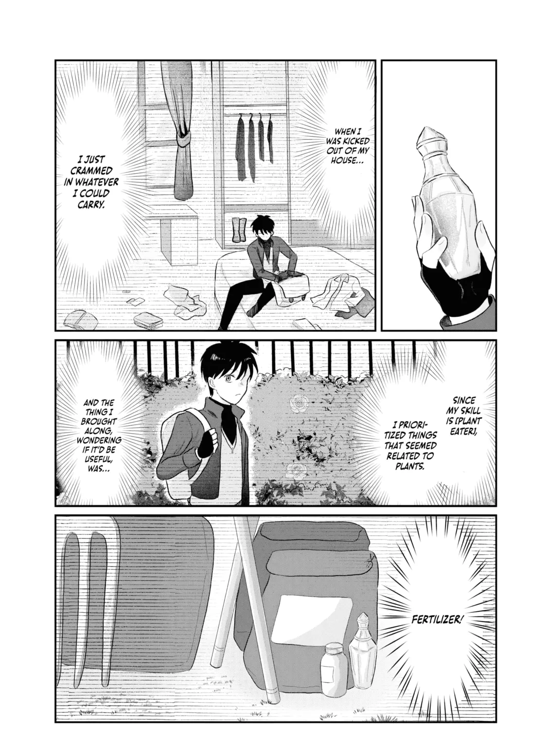 "Sono Hen no Kusa demo Kuttoke" to Tsuihou Sareta Munou Skill [Shokubutsugui] Mochi Tenseisha, Elf no Sato de Maboroshi no Shokubutsu o Tabete Musou Suru Chapter 2 page 64 - 