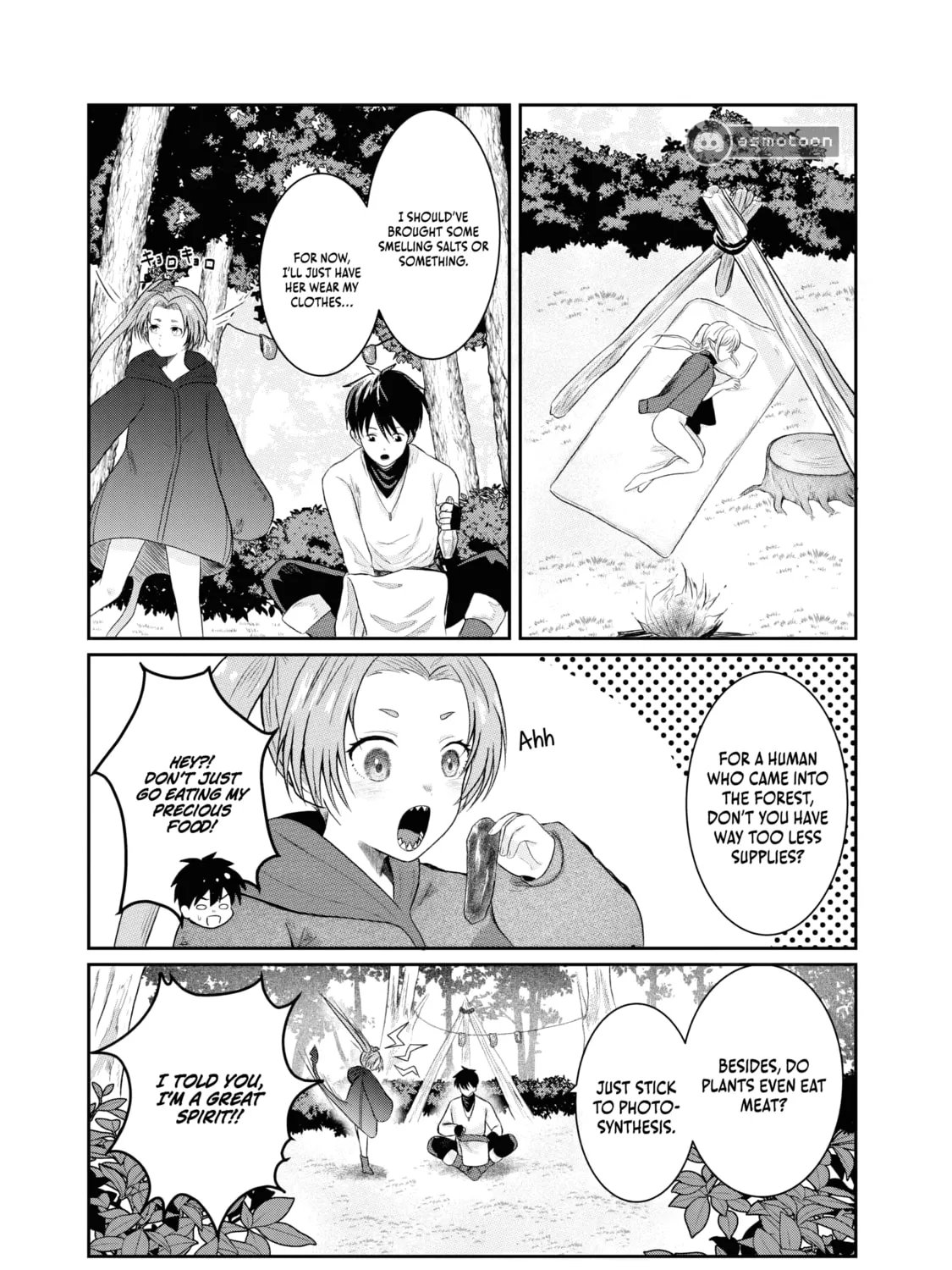 "Sono Hen no Kusa demo Kuttoke" to Tsuihou Sareta Munou Skill [Shokubutsugui] Mochi Tenseisha, Elf no Sato de Maboroshi no Shokubutsu o Tabete Musou Suru Chapter 2 page 10 - 