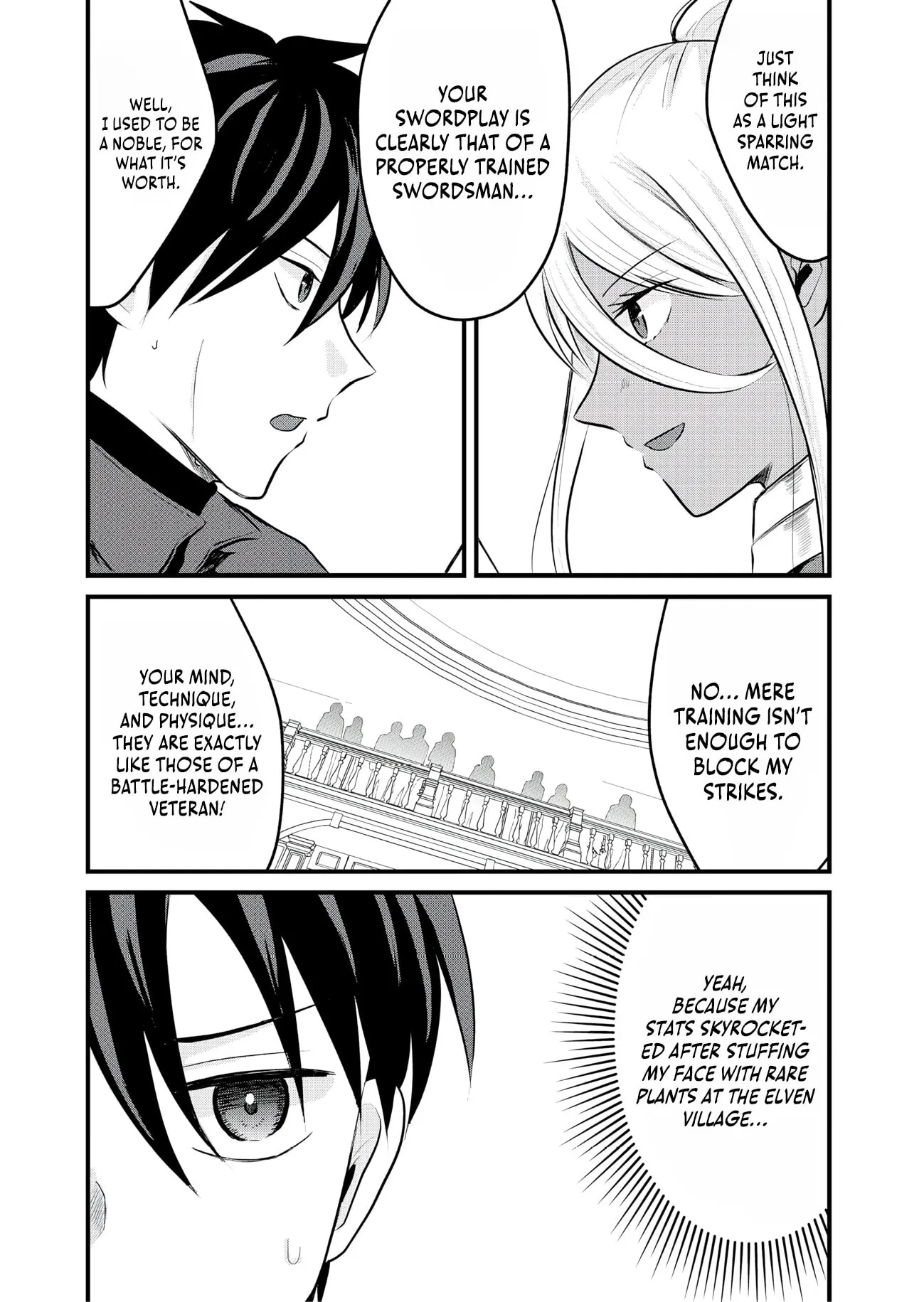 "Sono Hen no Kusa demo Kuttoke" to Tsuihou Sareta Munou Skill [Shokubutsugui] Mochi Tenseisha, Elf no Sato de Maboroshi no Shokubutsu o Tabete Musou Suru Chapter 23 page 16 - 