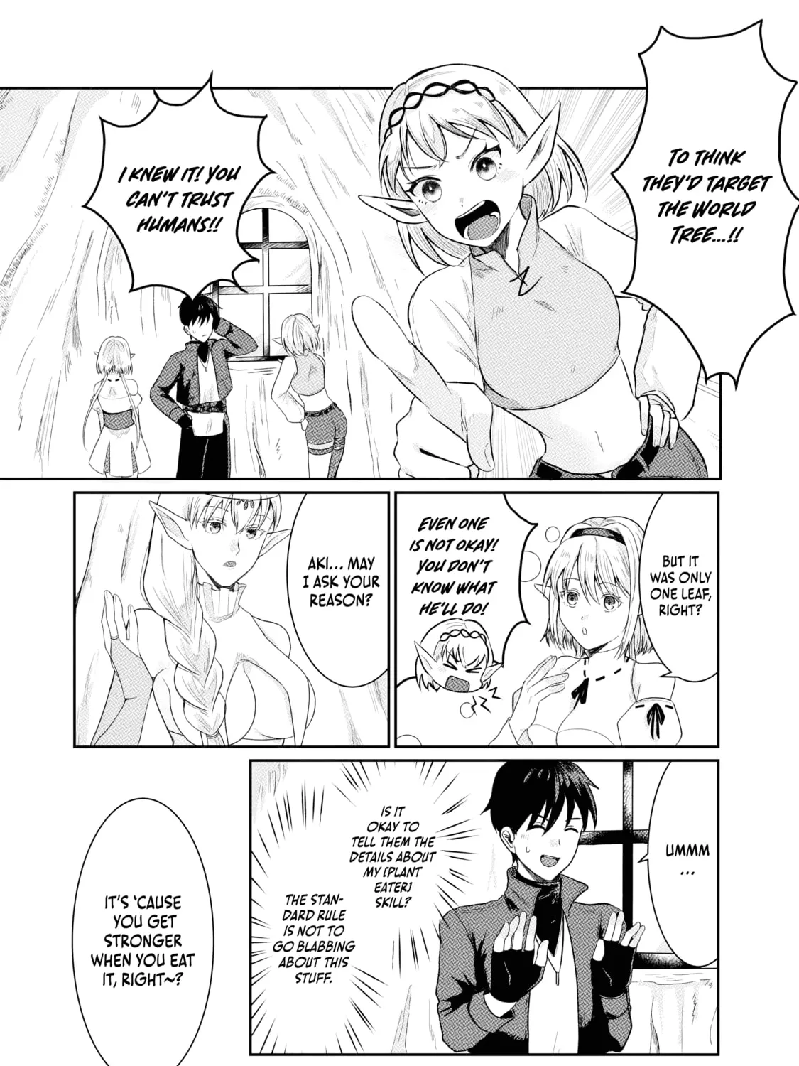 "Sono Hen no Kusa demo Kuttoke" to Tsuihou Sareta Munou Skill [Shokubutsugui] Mochi Tenseisha, Elf no Sato de Maboroshi no Shokubutsu o Tabete Musou Suru Chapter 3 page 22 - 