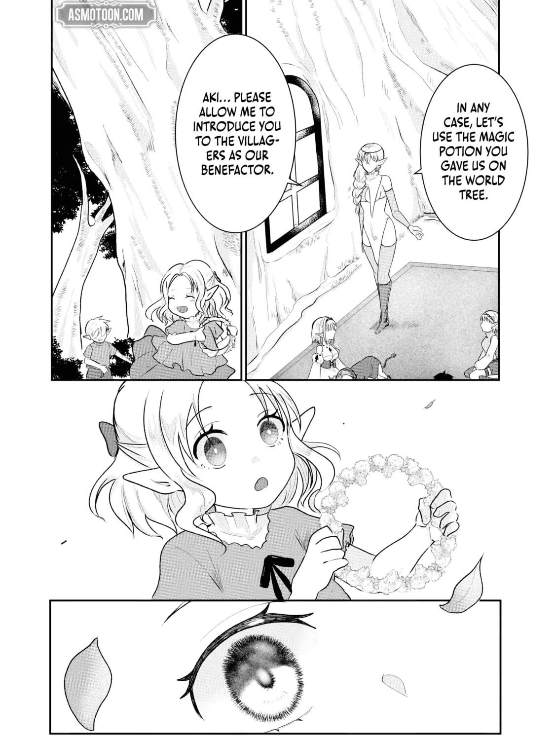 "Sono Hen no Kusa demo Kuttoke" to Tsuihou Sareta Munou Skill [Shokubutsugui] Mochi Tenseisha, Elf no Sato de Maboroshi no Shokubutsu o Tabete Musou Suru Chapter 3 page 30 - 