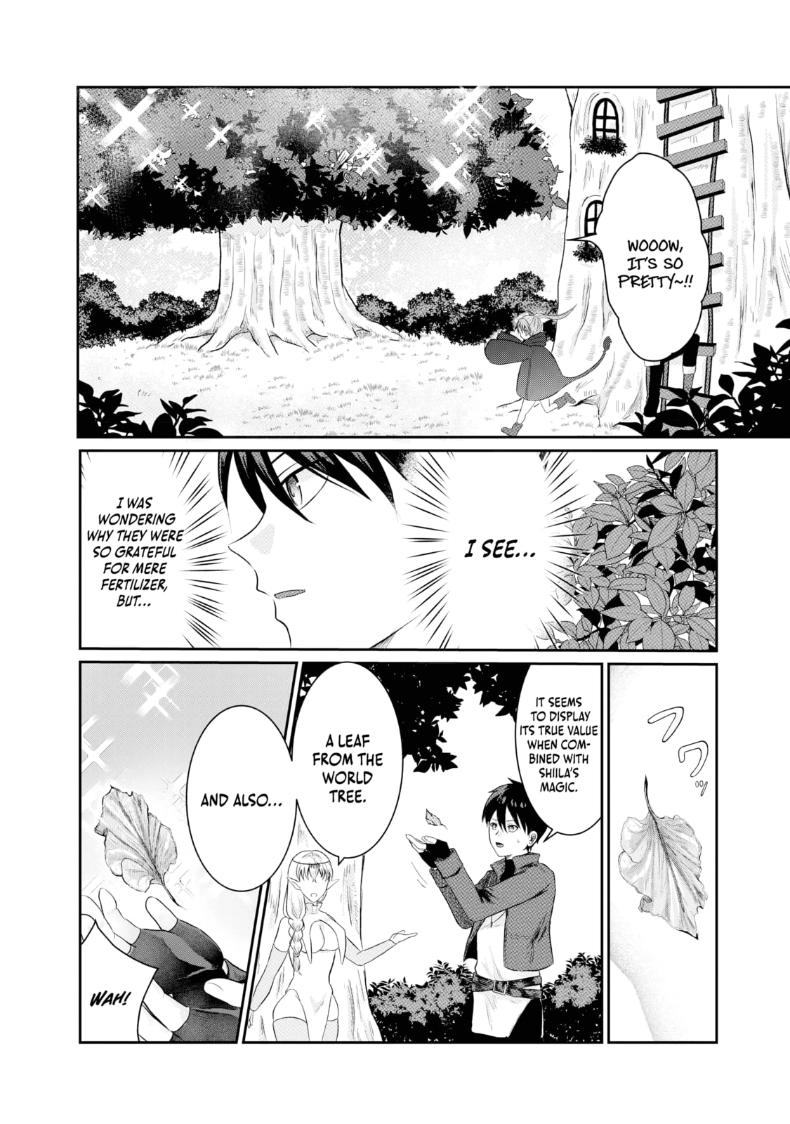 "Sono Hen no Kusa demo Kuttoke" to Tsuihou Sareta Munou Skill [Shokubutsugui] Mochi Tenseisha, Elf no Sato de Maboroshi no Shokubutsu o Tabete Musou Suru Chapter 4 page 15 - 