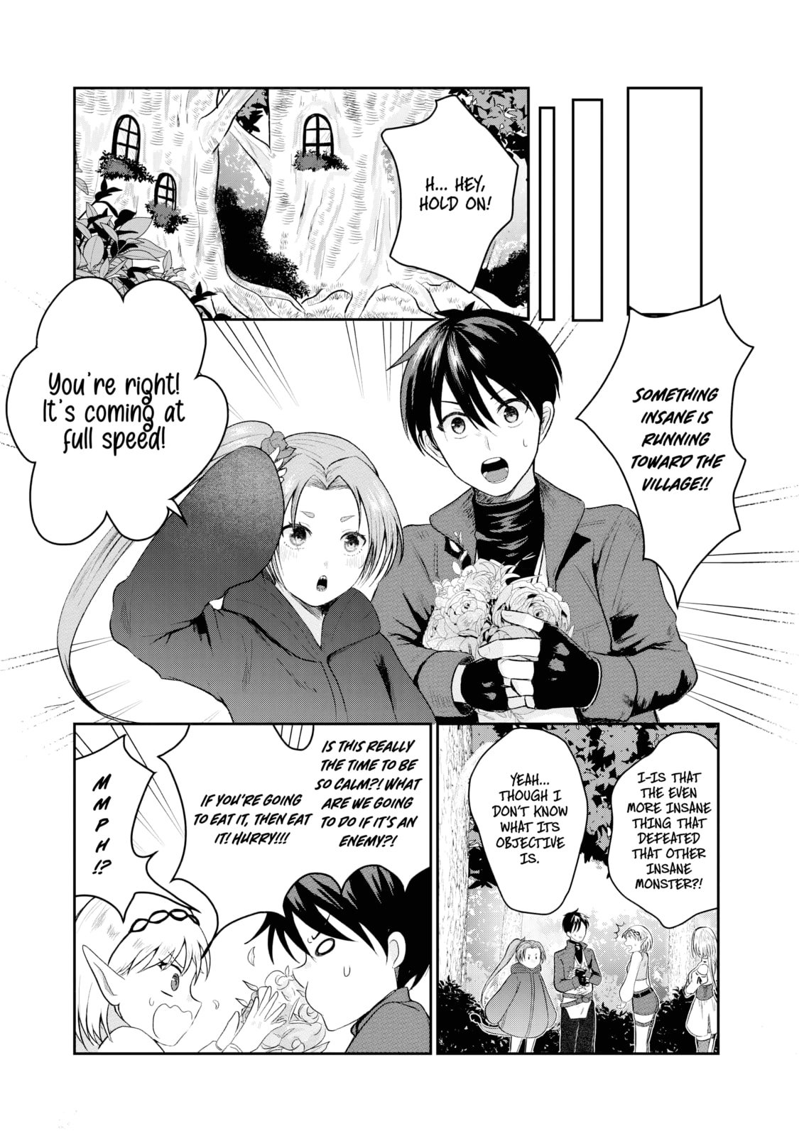 "Sono Hen no Kusa demo Kuttoke" to Tsuihou Sareta Munou Skill [Shokubutsugui] Mochi Tenseisha, Elf no Sato de Maboroshi no Shokubutsu o Tabete Musou Suru Chapter 5 page 8 - 