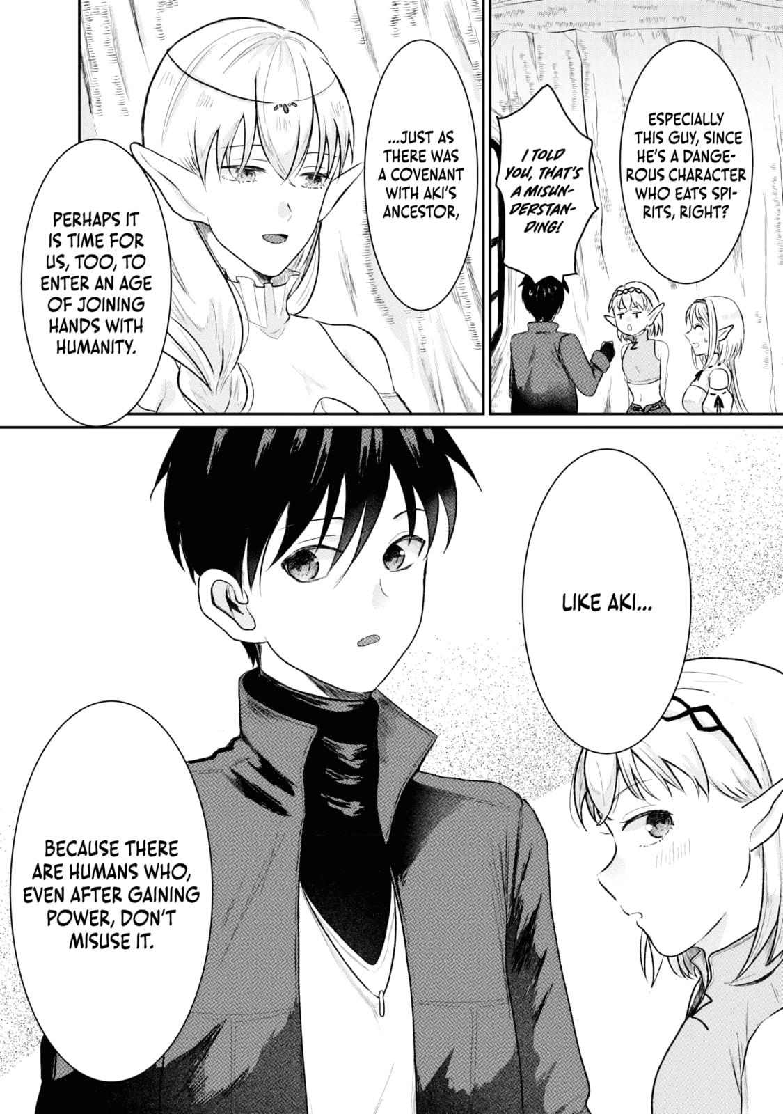 "Sono Hen no Kusa demo Kuttoke" to Tsuihou Sareta Munou Skill [Shokubutsugui] Mochi Tenseisha, Elf no Sato de Maboroshi no Shokubutsu o Tabete Musou Suru Chapter 6 page 8 - 