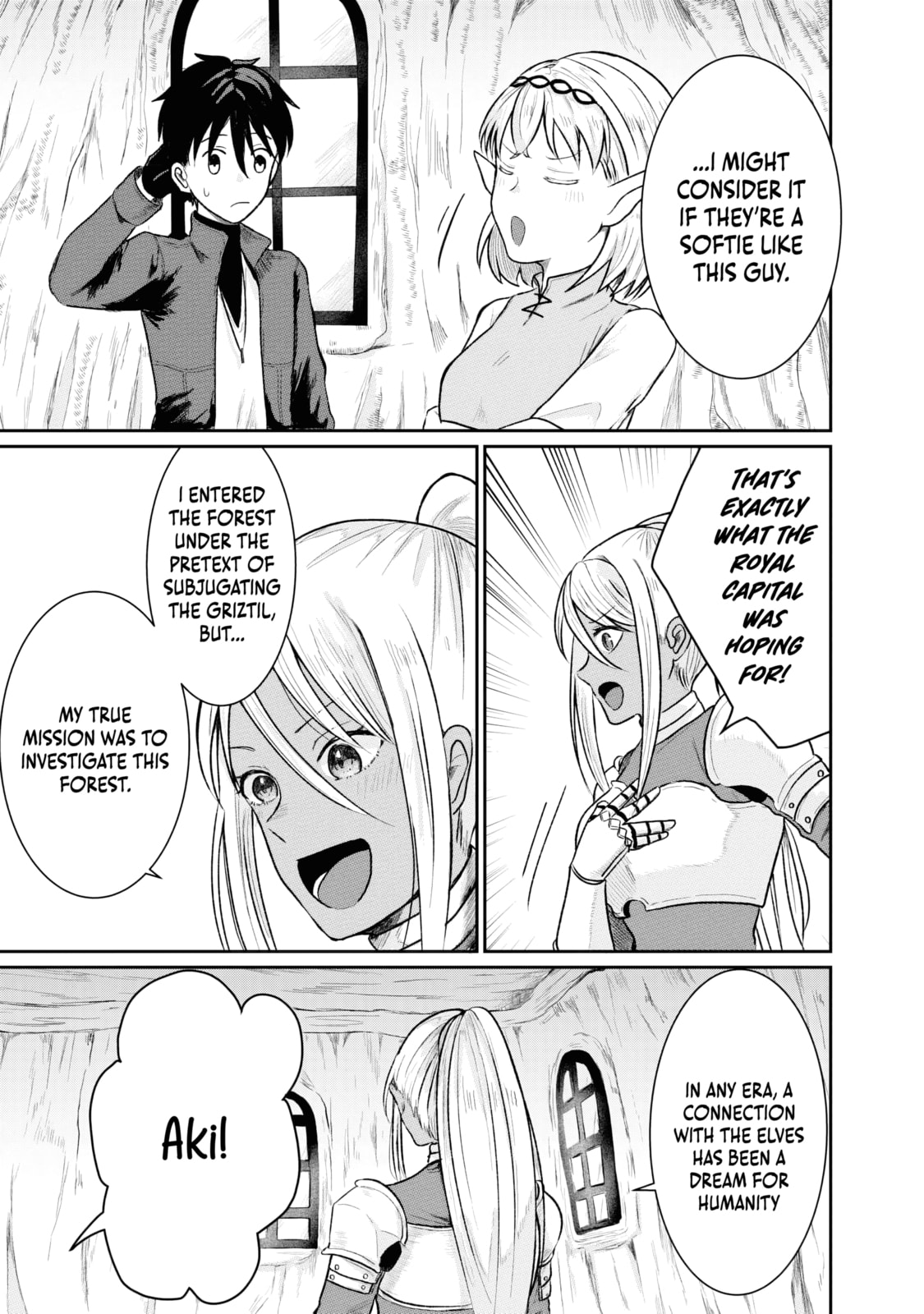 "Sono Hen no Kusa demo Kuttoke" to Tsuihou Sareta Munou Skill [Shokubutsugui] Mochi Tenseisha, Elf no Sato de Maboroshi no Shokubutsu o Tabete Musou Suru Chapter 6 page 9 - 