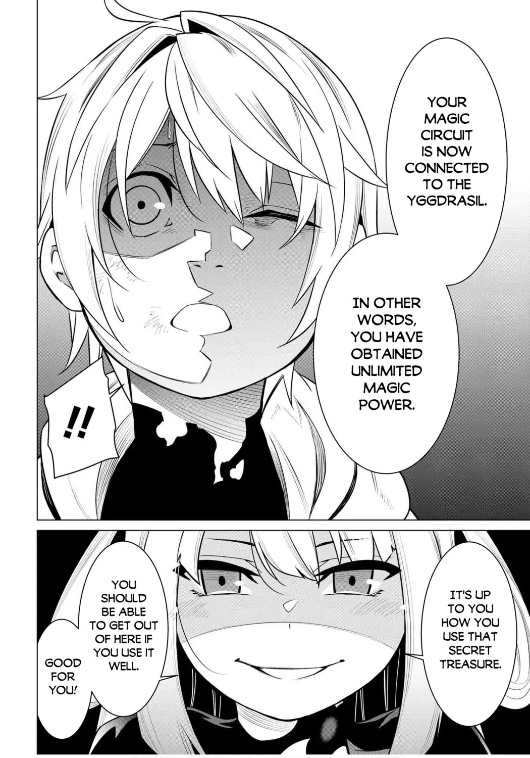 SSS RANK DUNGEON DE KNIFE ICHIHON TEWATASARE TSUIHOU SARETA HAKUMA DOUSHI: YGGDRASIL NO NOROI NIYORI JAKUTEN DEARU MARYOKU FUSOKU O KOKUFUKUSHI SEKAI SAIKYOU E TO ITARU Chapter 1 page 59 - 