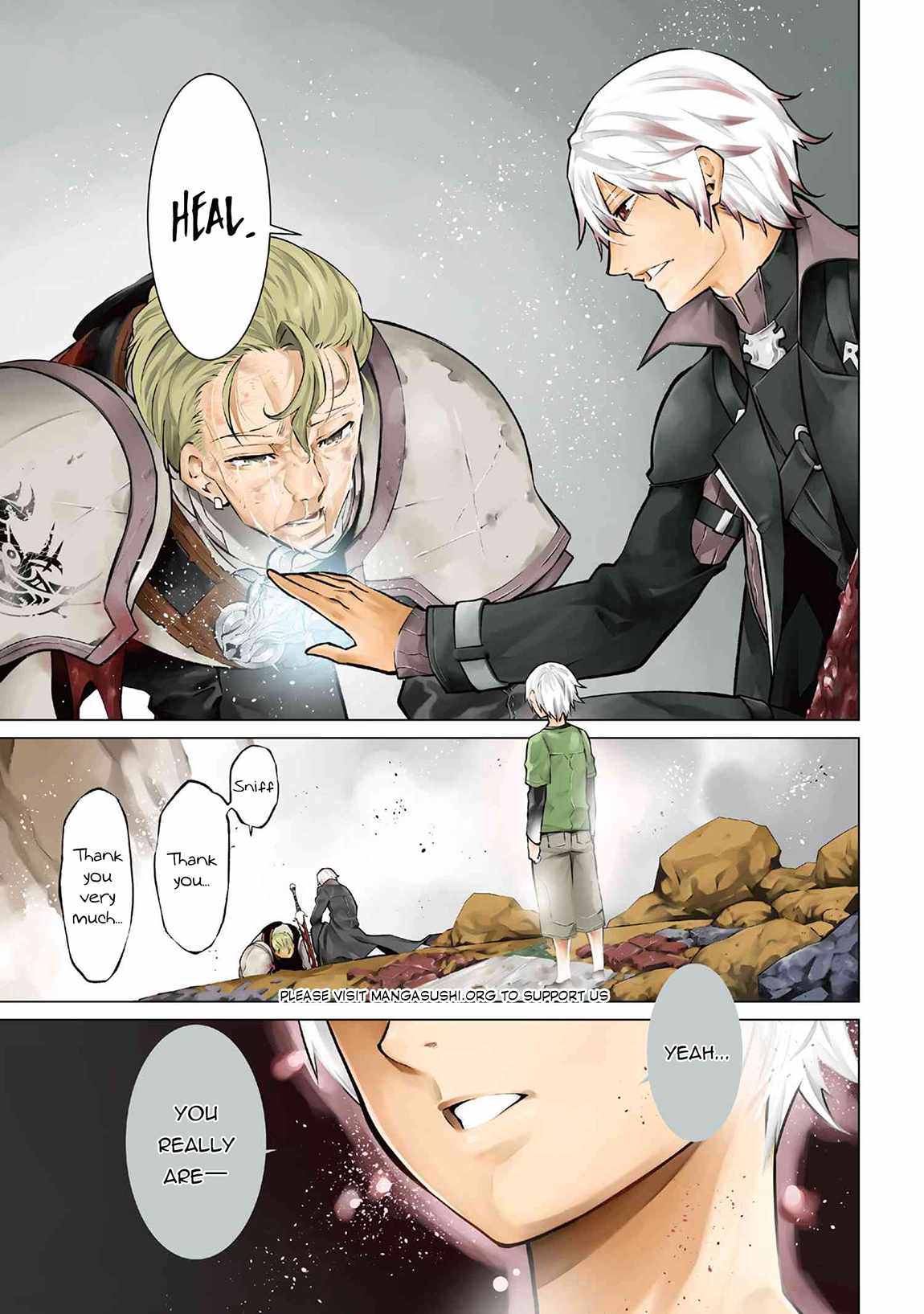 SSS RANK DUNGEON DE KNIFE ICHIHON TEWATASARE TSUIHOU SARETA HAKUMA DOUSHI: YGGDRASIL NO NOROI NIYORI JAKUTEN DEARU MARYOKU FUSOKU O KOKUFUKUSHI SEKAI SAIKYOU E TO ITARU Chapter 17.1 page 2 - 
