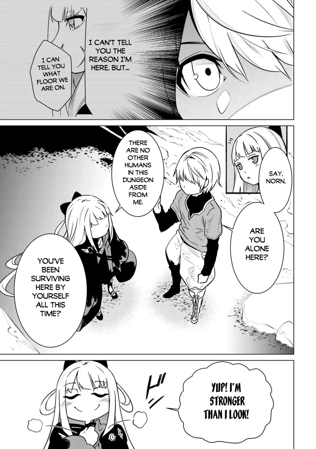 SSS RANK DUNGEON DE KNIFE ICHIHON TEWATASARE TSUIHOU SARETA HAKUMA DOUSHI: YGGDRASIL NO NOROI NIYORI JAKUTEN DEARU MARYOKU FUSOKU O KOKUFUKUSHI SEKAI SAIKYOU E TO ITARU Chapter 2.1 page 13 - 