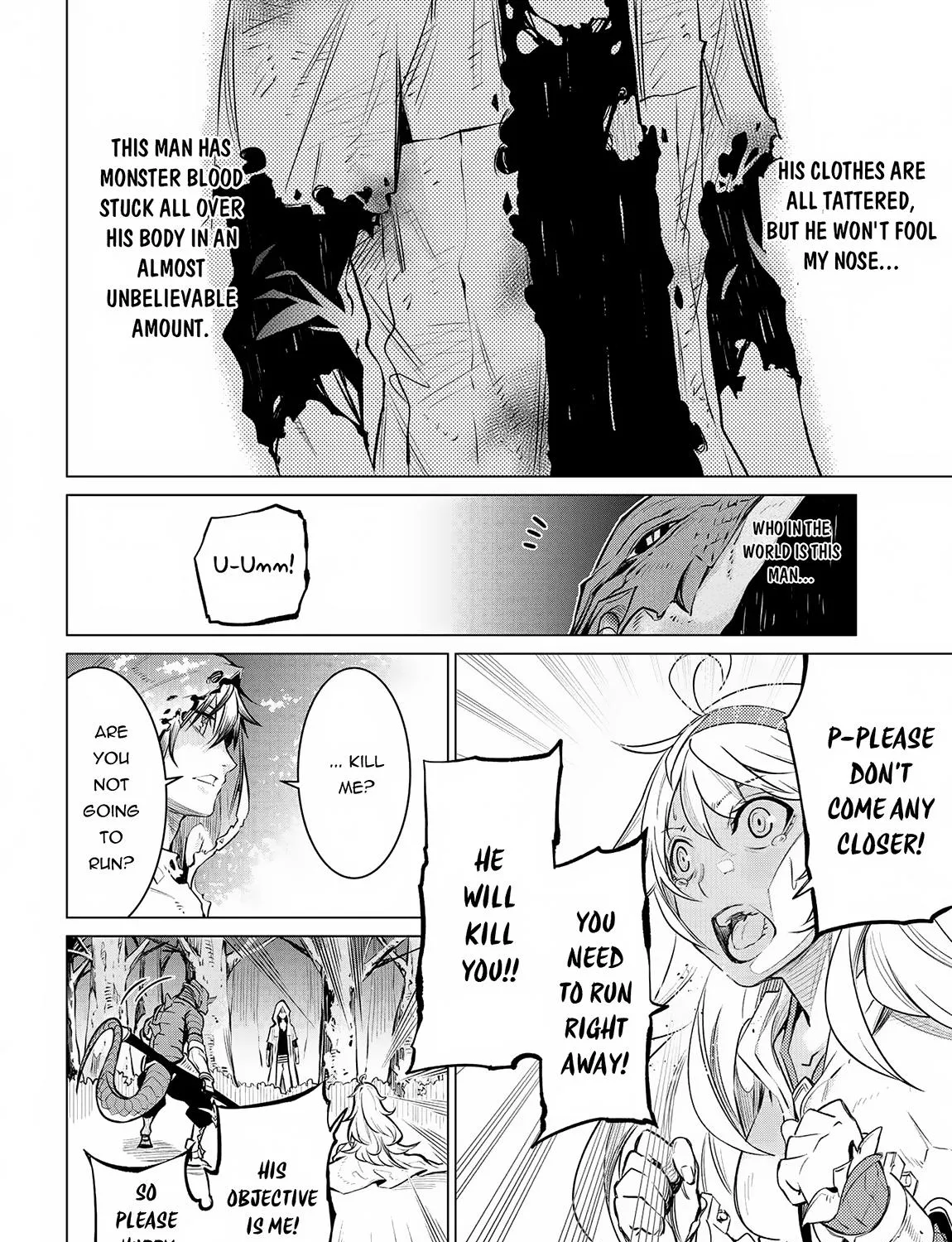 SSS RANK DUNGEON DE KNIFE ICHIHON TEWATASARE TSUIHOU SARETA HAKUMA DOUSHI: YGGDRASIL NO NOROI NIYORI JAKUTEN DEARU MARYOKU FUSOKU O KOKUFUKUSHI SEKAI SAIKYOU E TO ITARU Chapter 4.1 page 37 - 