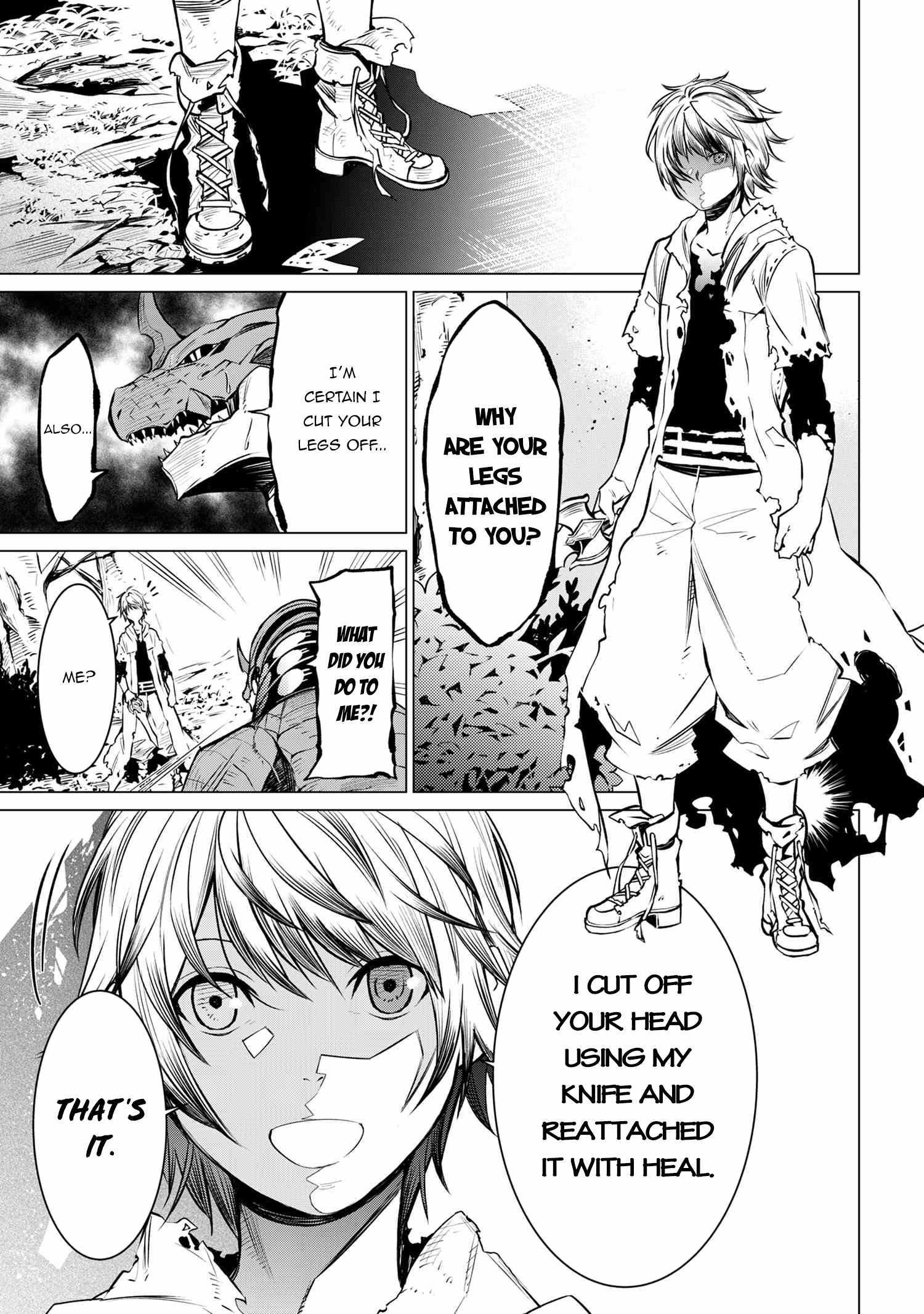 SSS RANK DUNGEON DE KNIFE ICHIHON TEWATASARE TSUIHOU SARETA HAKUMA DOUSHI: YGGDRASIL NO NOROI NIYORI JAKUTEN DEARU MARYOKU FUSOKU O KOKUFUKUSHI SEKAI SAIKYOU E TO ITARU Chapter 4.2 page 6 - 