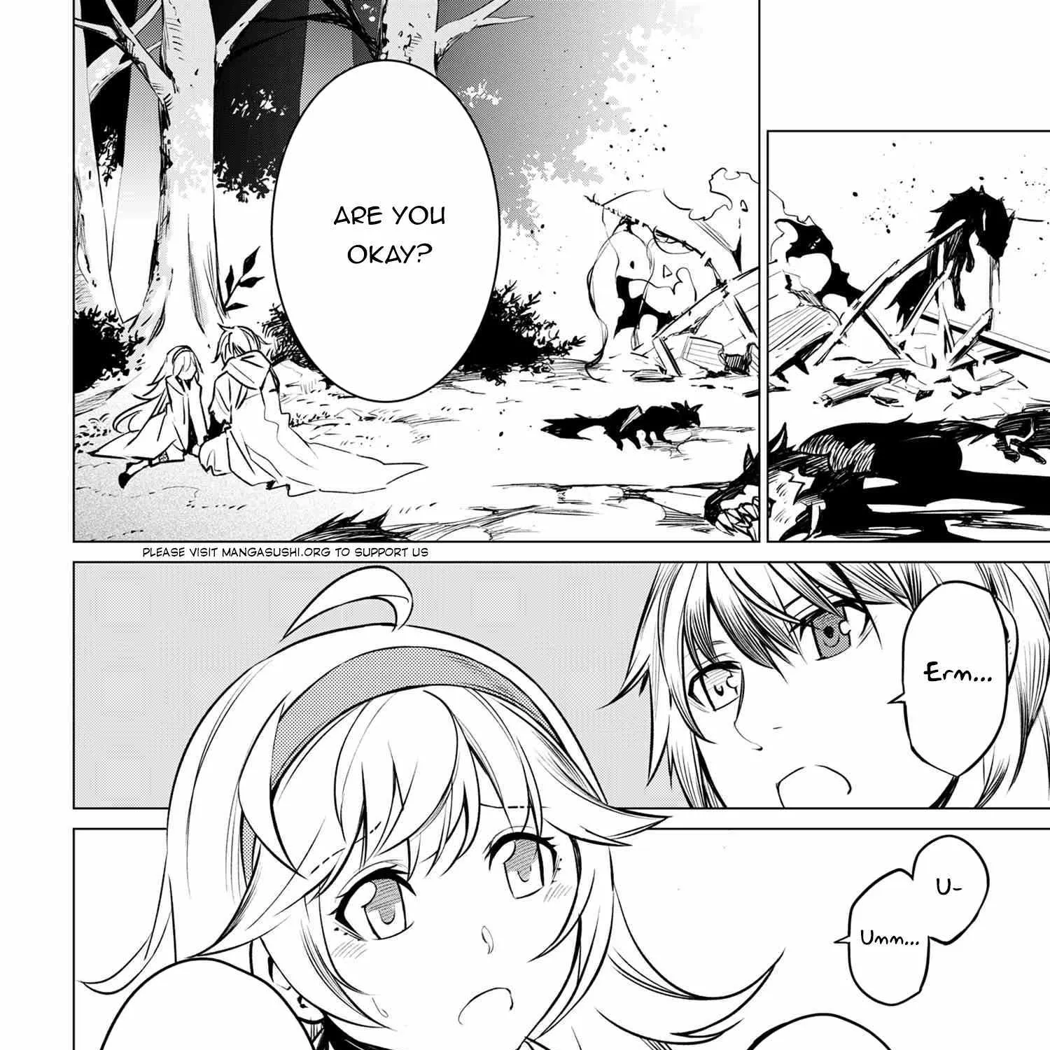 SSS RANK DUNGEON DE KNIFE ICHIHON TEWATASARE TSUIHOU SARETA HAKUMA DOUSHI: YGGDRASIL NO NOROI NIYORI JAKUTEN DEARU MARYOKU FUSOKU O KOKUFUKUSHI SEKAI SAIKYOU E TO ITARU Chapter 4 page 28 - 