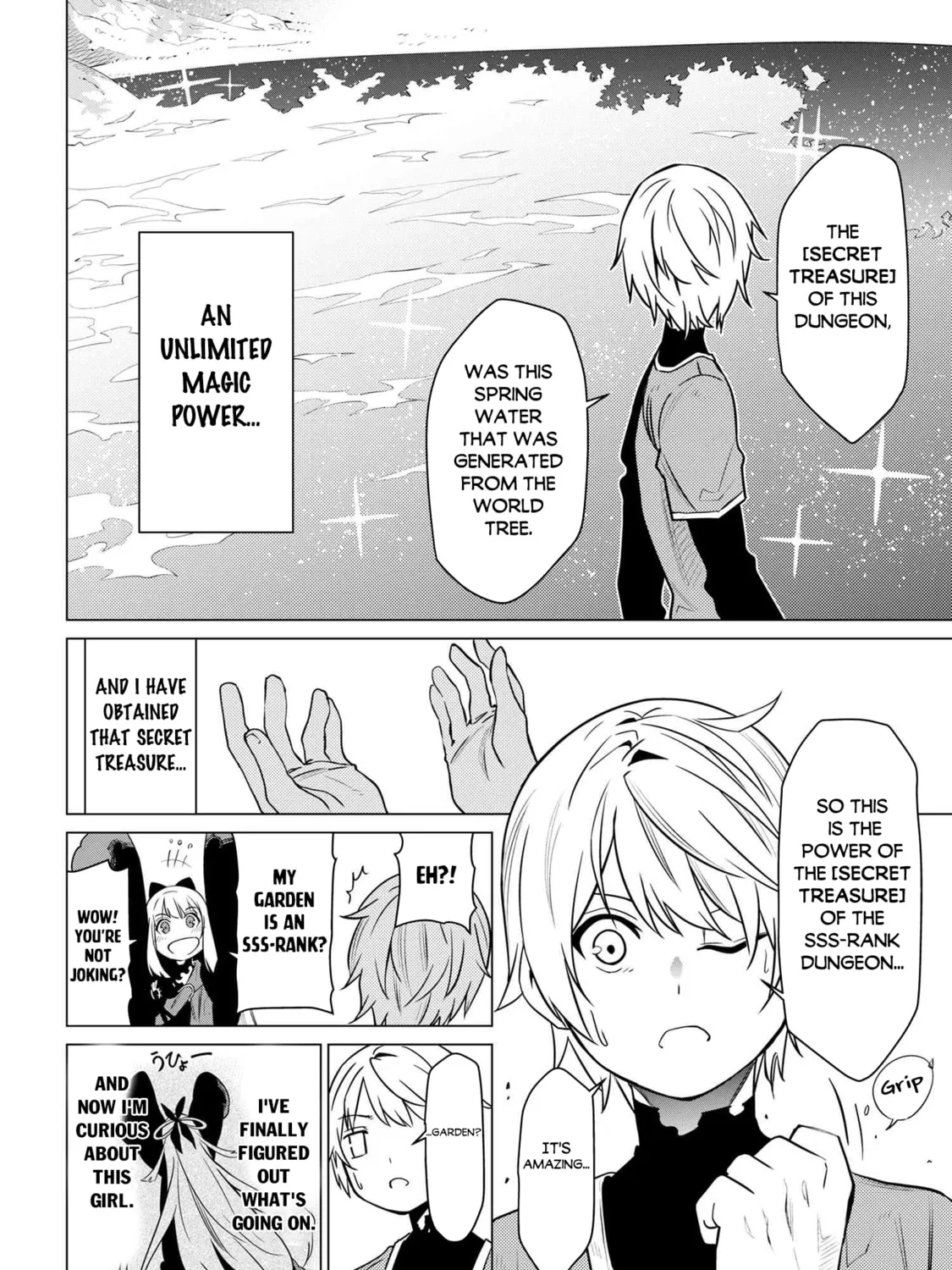 SSS-Rank Dungeon de Knife Ippon Tewatasare Tsuihou sareta Shiromadoushi: Yggdrasil no Noroi ni yori Jakuten de Aru Maryoku Fusoku wo Kokufukushi Sekai Saikyou e to Itaru Chapter 2.1 page 20 - 