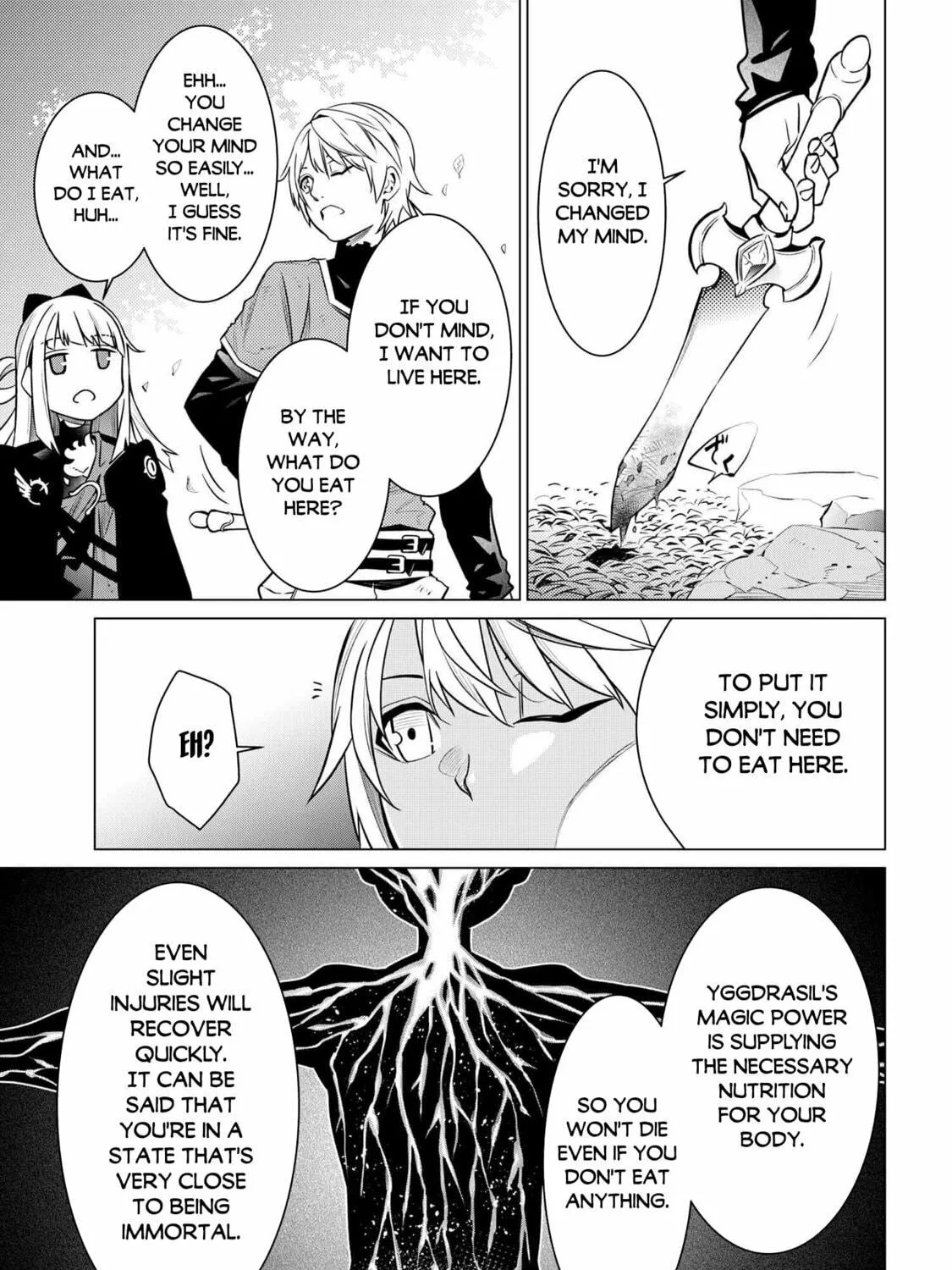 SSS-Rank Dungeon de Knife Ippon Tewatasare Tsuihou sareta Shiromadoushi: Yggdrasil no Noroi ni yori Jakuten de Aru Maryoku Fusoku wo Kokufukushi Sekai Saikyou e to Itaru Chapter 2.1 page 34 - 