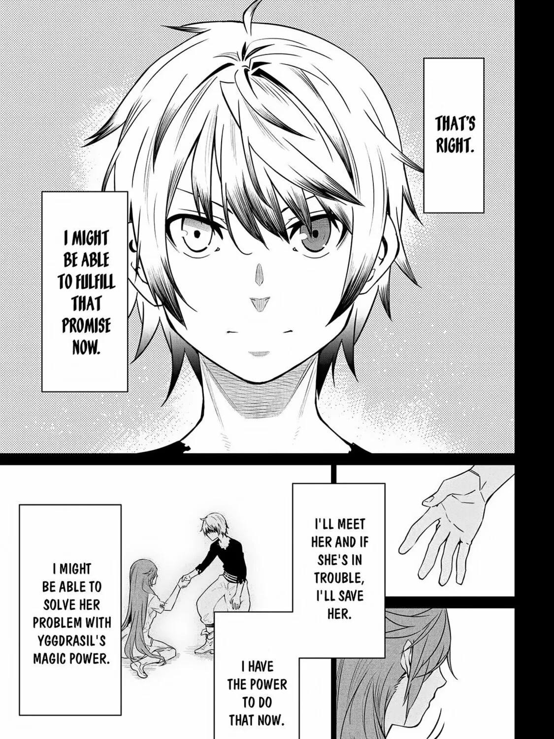 SSS-Rank Dungeon de Knife Ippon Tewatasare Tsuihou sareta Shiromadoushi: Yggdrasil no Noroi ni yori Jakuten de Aru Maryoku Fusoku wo Kokufukushi Sekai Saikyou e to Itaru Chapter 3.1 page 12 - 