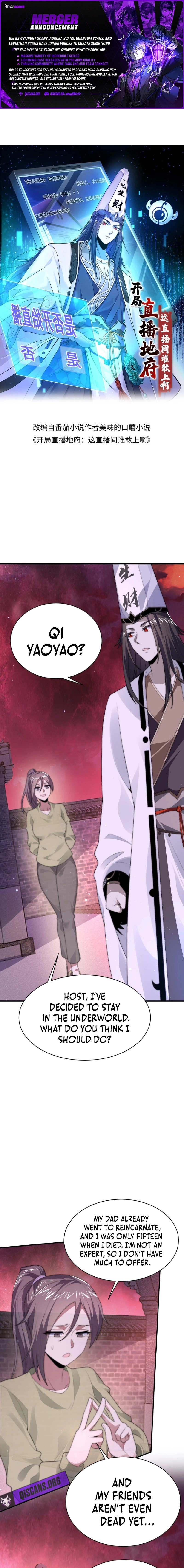 Starting a livestream in the underworld who dares to join the livestream Chapter 28 page 1 - 