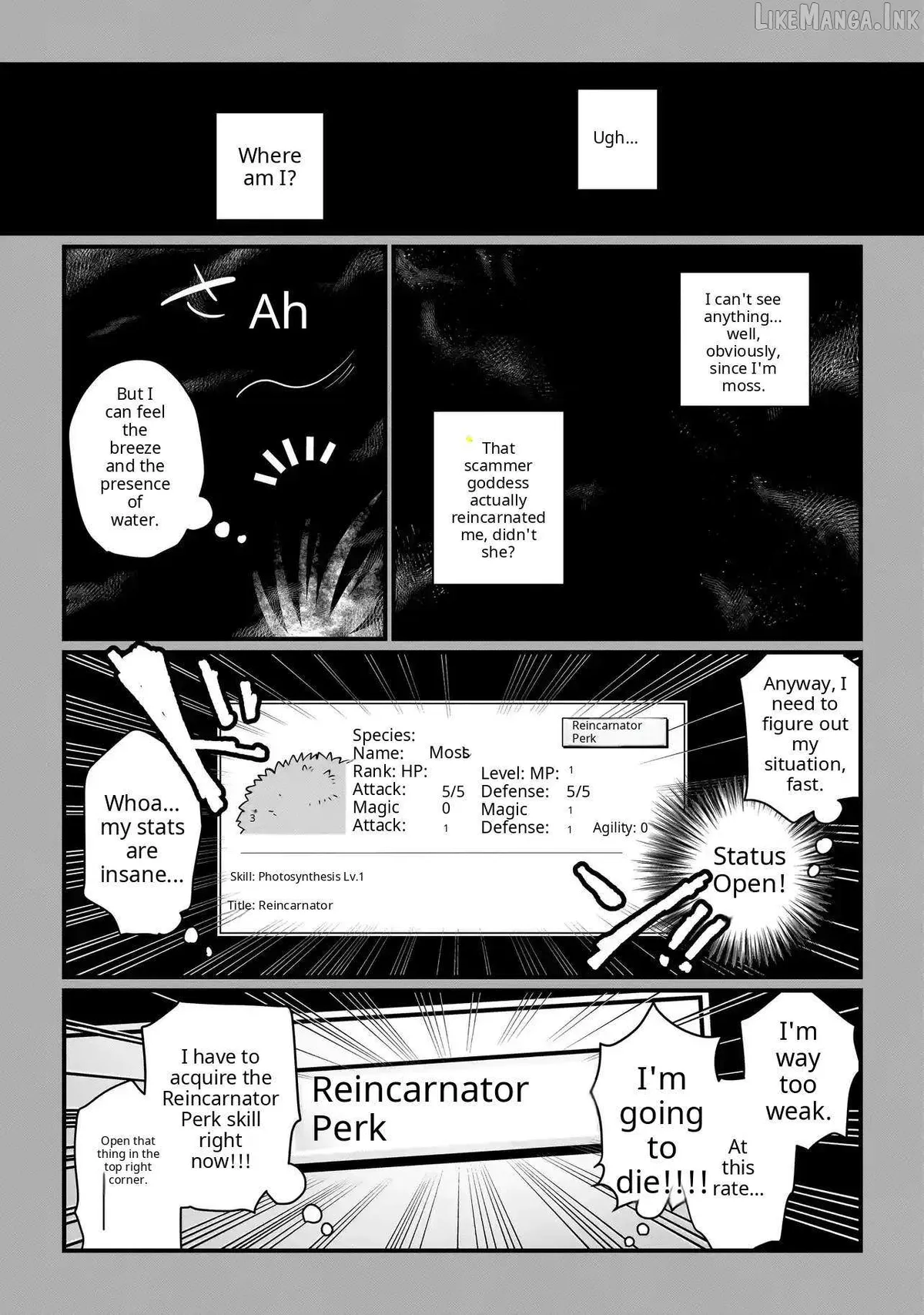 Starting Life from Moss in Another World Chapter 1 page 14 - 