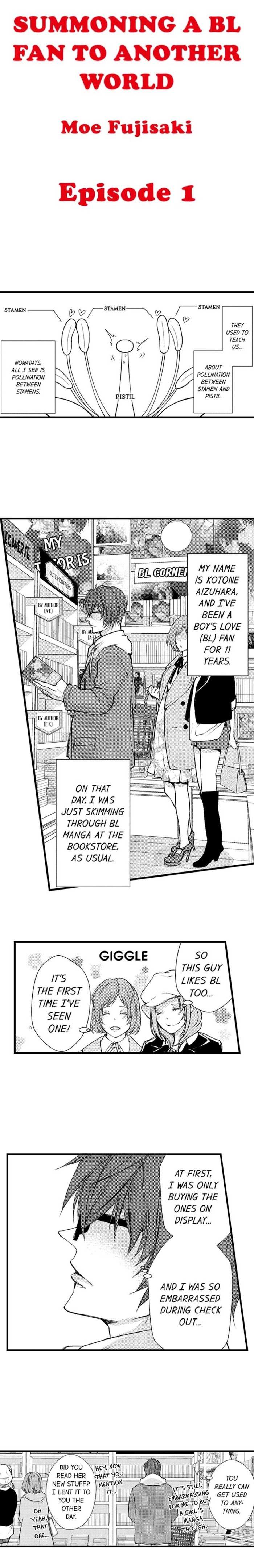 Summoning a BL Fan to Another World Chapter 1.1 page 2 - 
