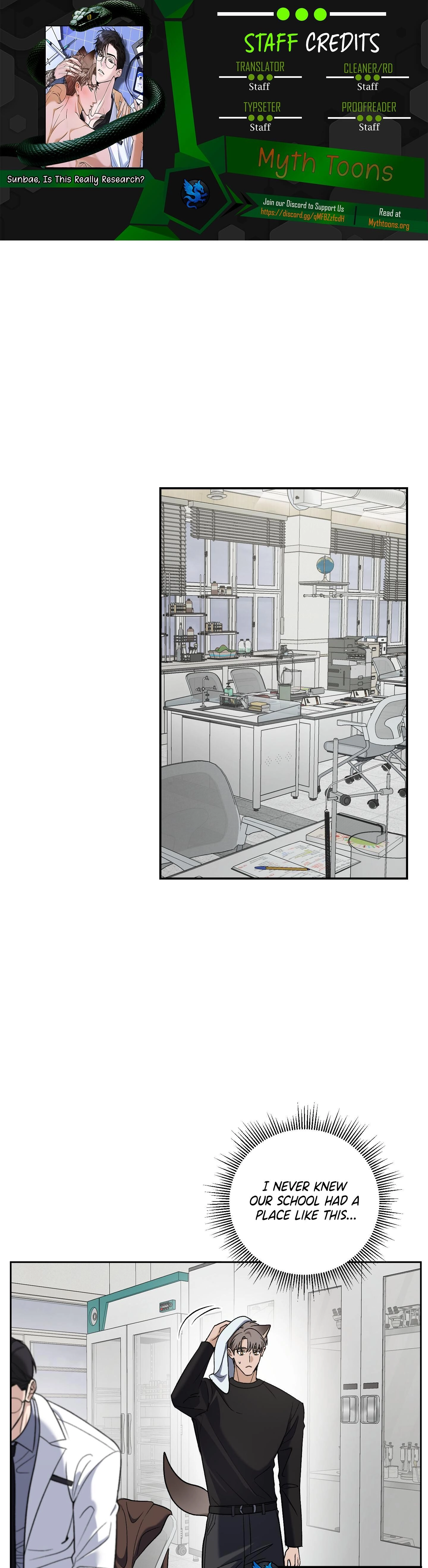 Sunbae, Is This Really Research? Chapter 5 page 1 - 