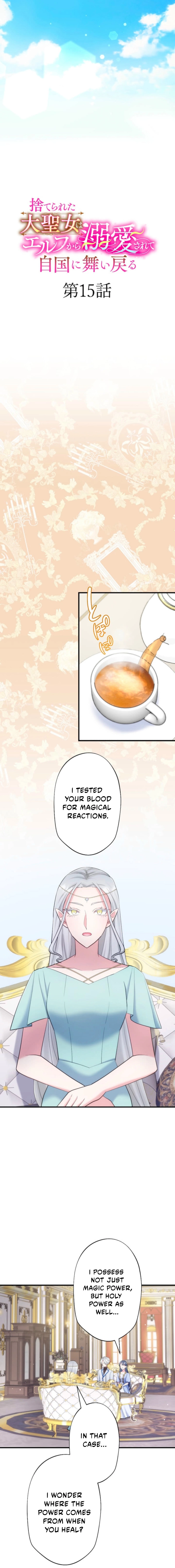 Suterareta Dai Seijo wa Elf Kara Dekiai Sarete Jikoku ni Maimodoru Chapter 15 page 2 - 