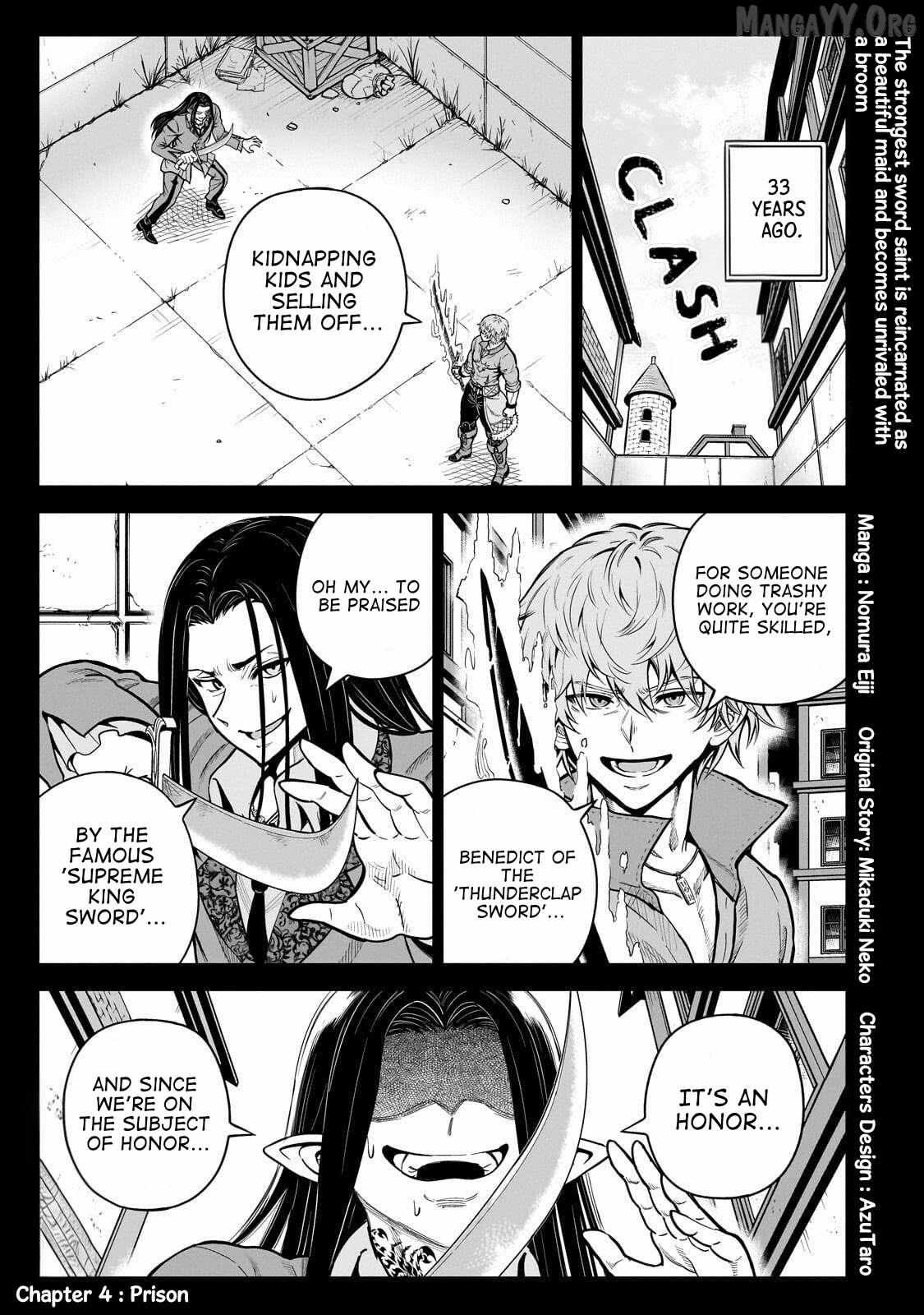 Sword Saint Reborn as a Maid, Ruling with a Broom. Chapter 4 page 1 - 
