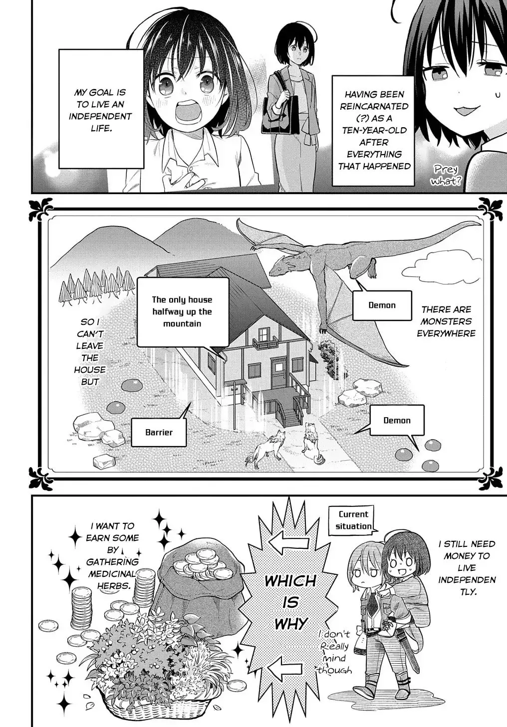 Taking My Reincarnation One Step at a Time: No One Told Me There Would Be Monsters! Chapter 2 page 1 - 
