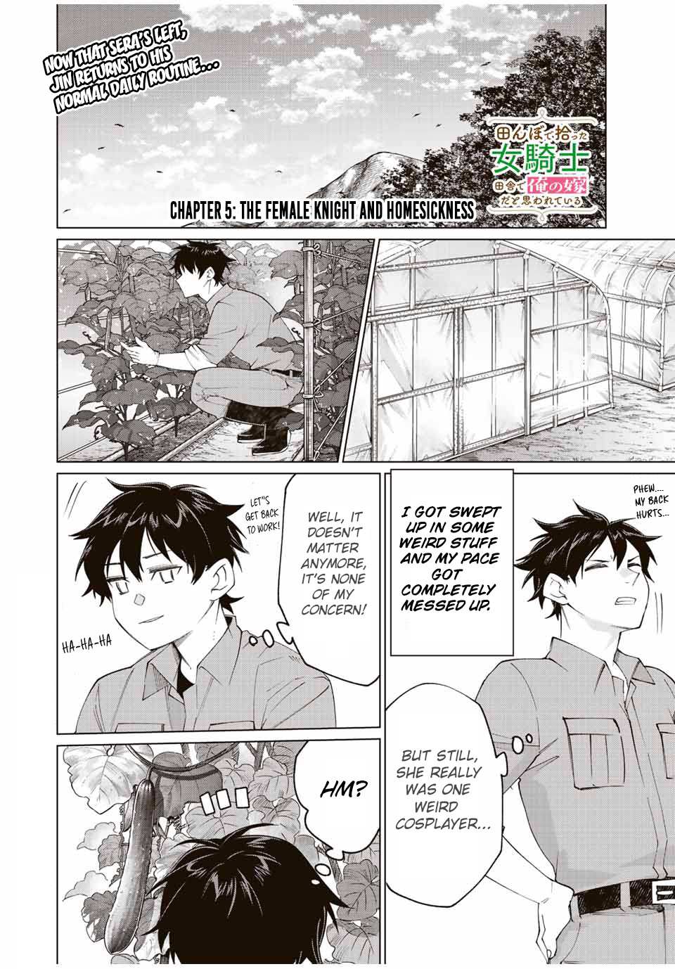 Tanbo de Hirotta Onna Kishi, Inaka de Ore no Yome da to Omowareteiru Chapter 5 page 2 - 