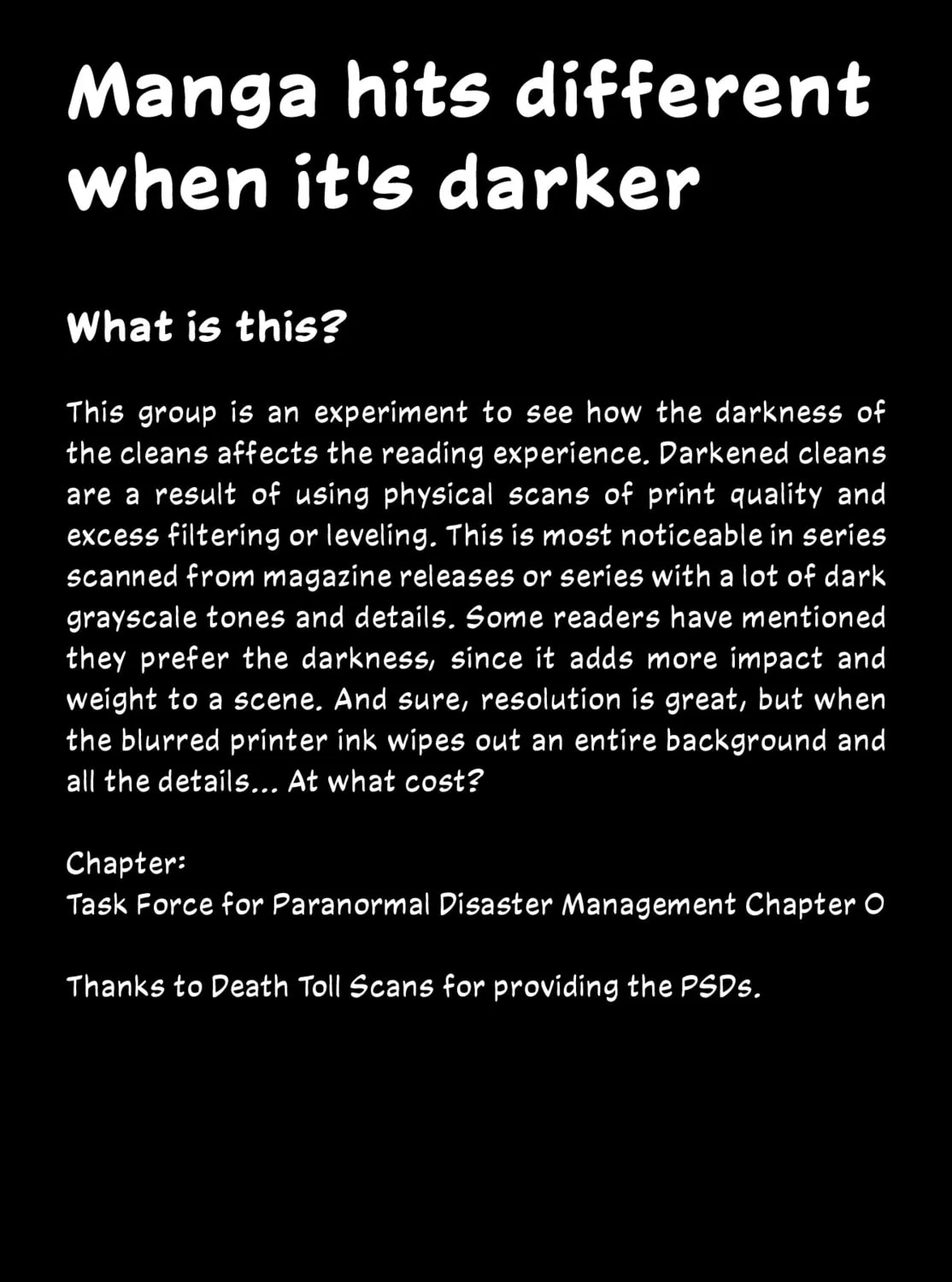 Task Force for Paranormal Disaster Management Chapter 0 page 1 - 