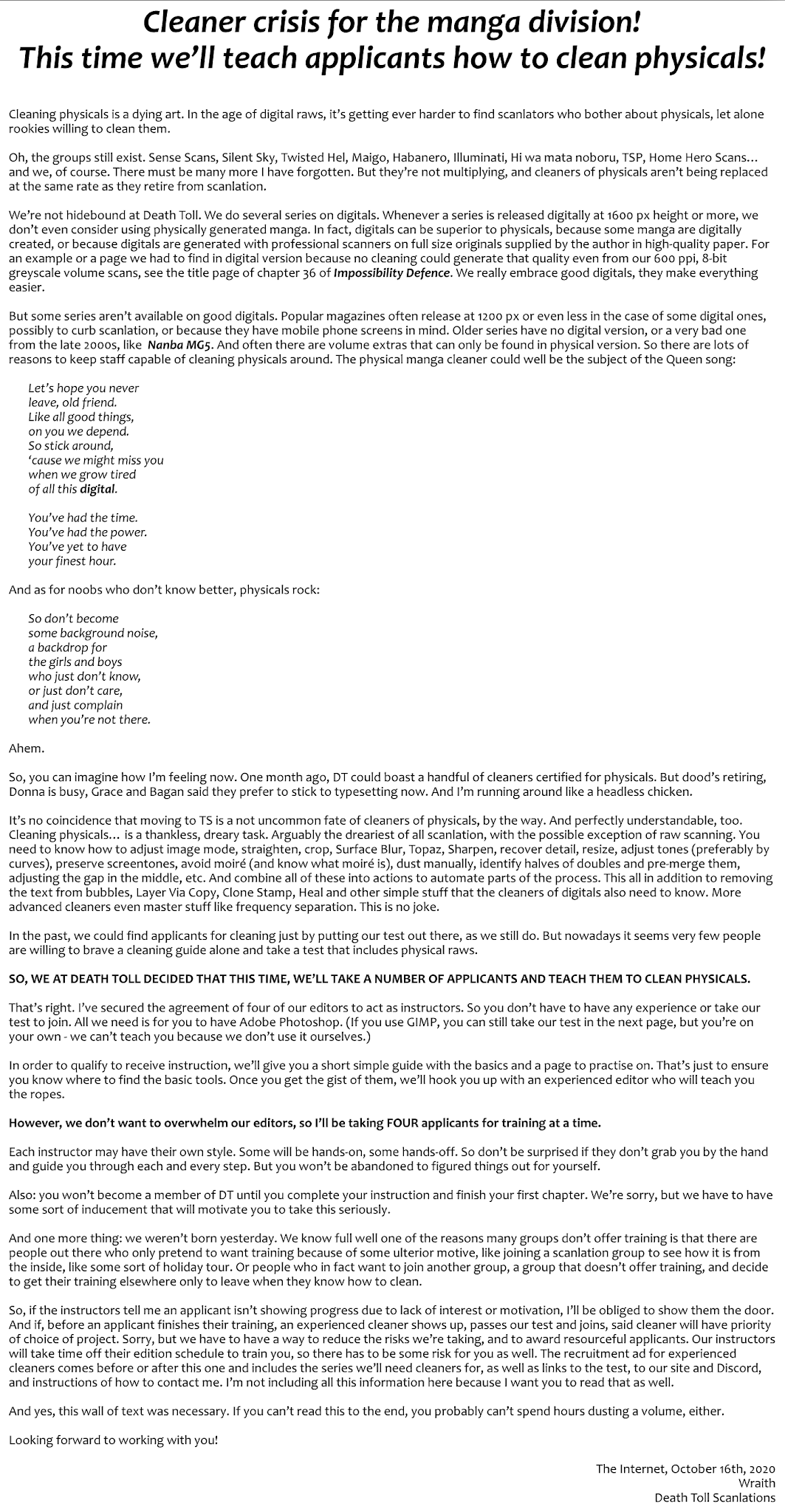 Task Force for Paranormal Disaster Management Chapter 5 page 54 - 