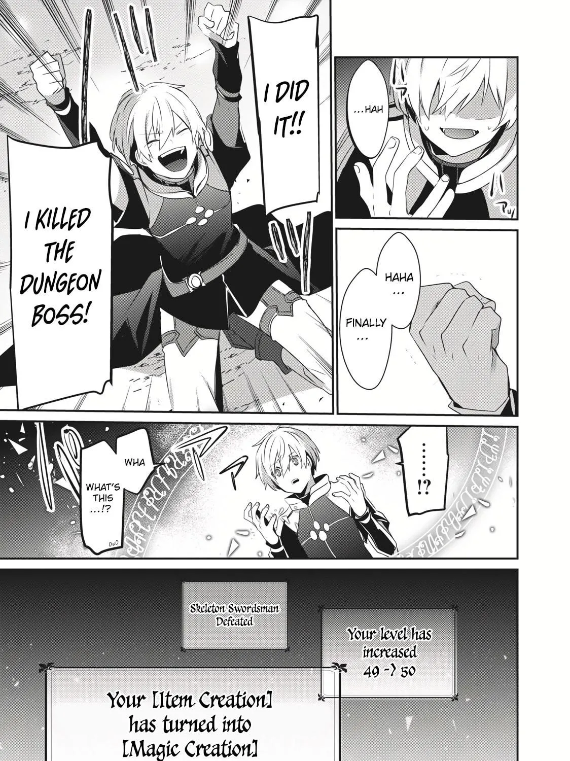 Teihen Boukensha Dakedo Mahou wo Kiwamete Miru Koto ni Shita: Munou Skill kara Kami Skill ni Shinka Shita "Mahou Souzou" to "Item Sakusei" de Musou Suru Chapter 1 page 46 - 