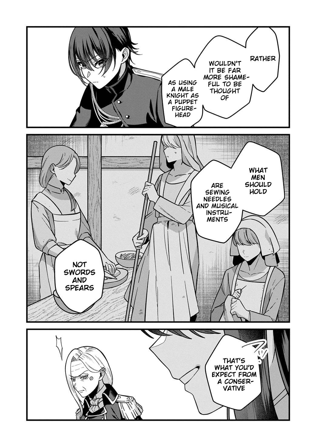 Teisou Gyakuten Sekai de Nariagari o Mezashite Otoko Kishi ni Natta Boku wa, Yarimoku Onna-tachi ni Karada o Neraware Makuru Chapter 1 page 46 - 