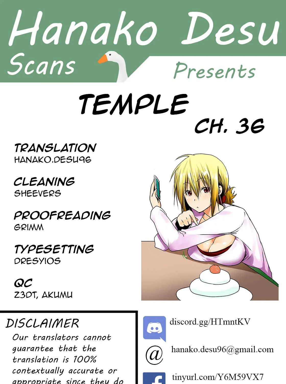 Temple Chapter 36 page 1 - 