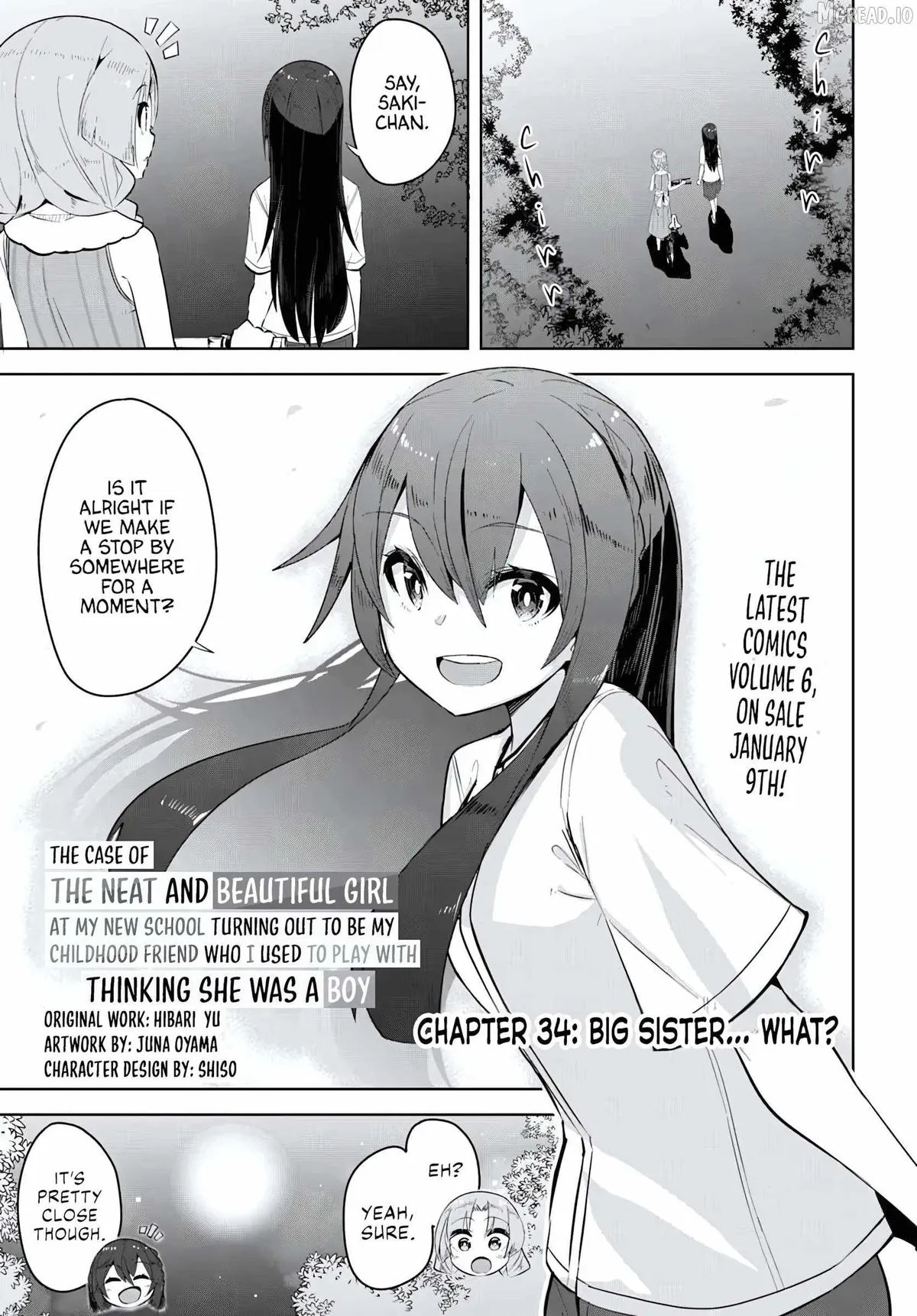 Tenkosaki: The Neat and Pretty Girl at My New School Is a Childhood Friend of Mine Who I Thought Was a Bo Chapter 34 page 1 - 