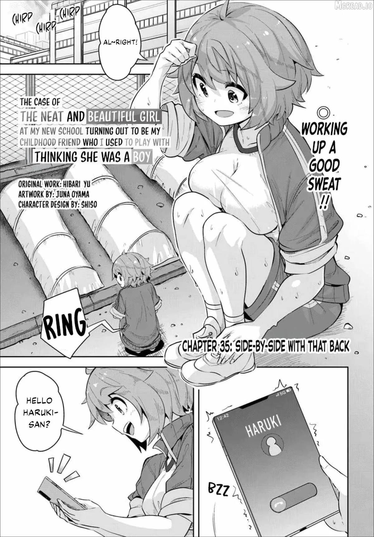 Tenkosaki: The Neat and Pretty Girl at My New School Is a Childhood Friend of Mine Who I Thought Was a Bo Chapter 35 page 1 - 