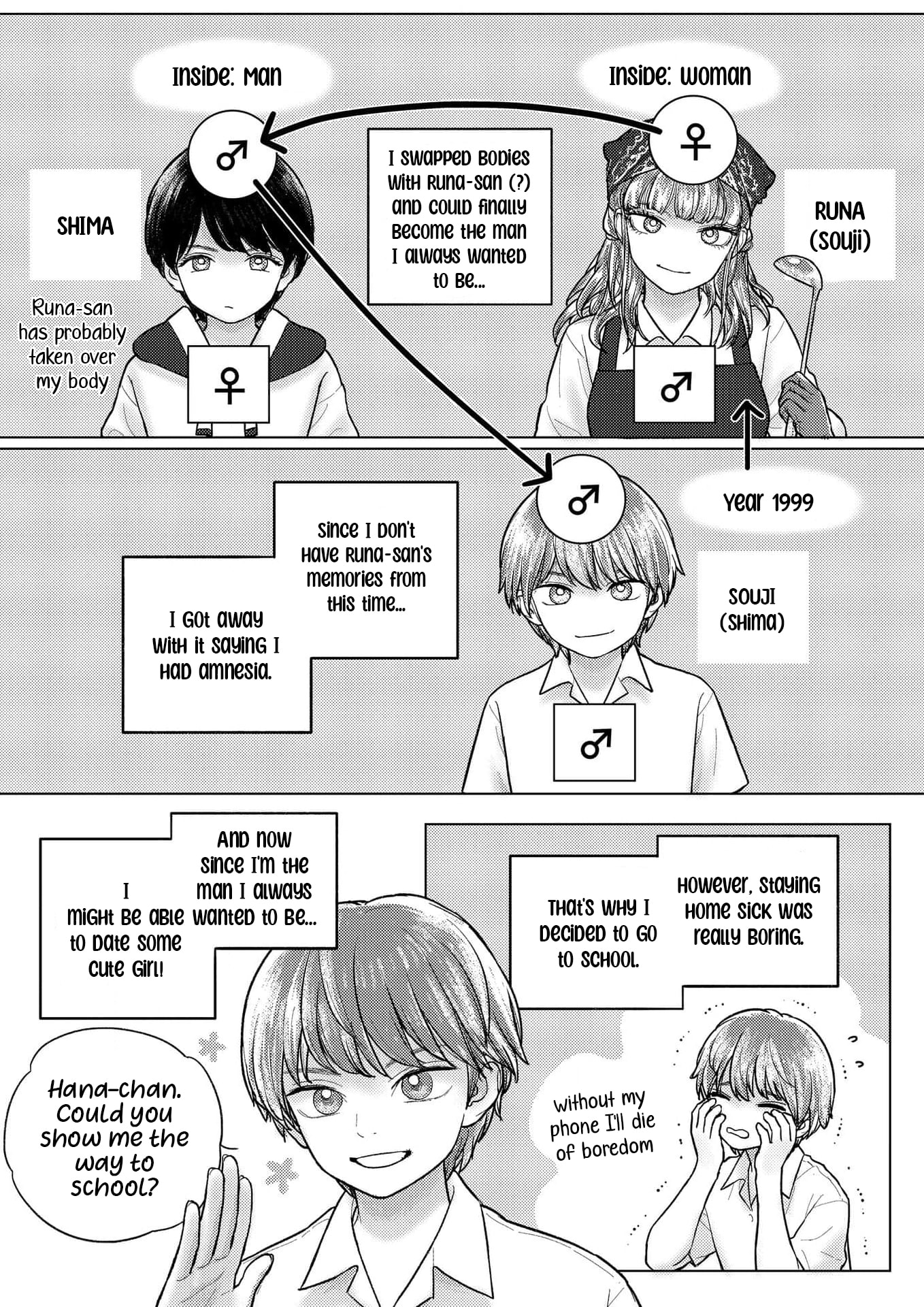 Tensei Danshi Onna ga Otoko ni Taimu rippu Chapter 2 page 3 - 