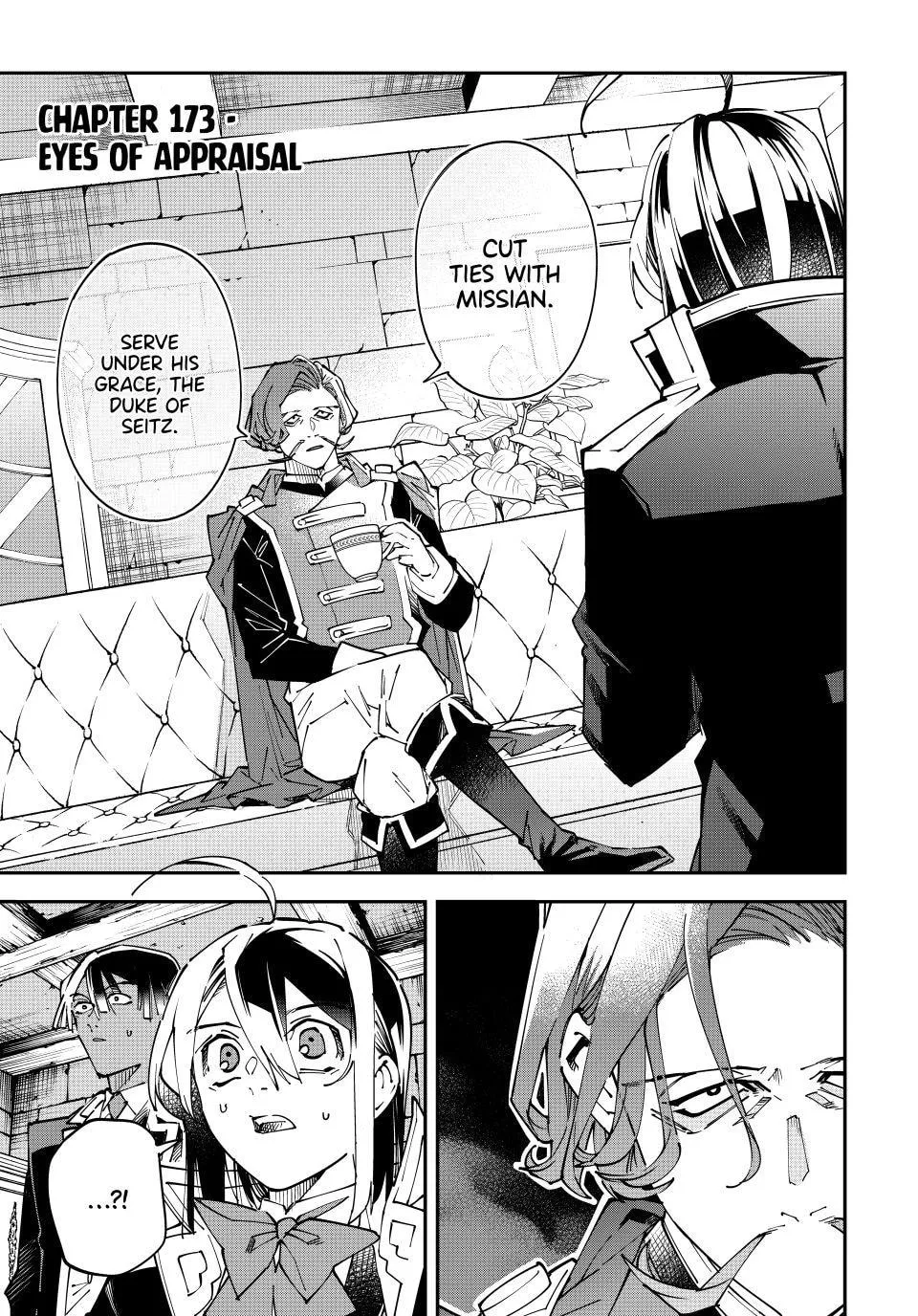 Tensei Kizoku, Kantei Skill de Nariagaru: Jakushou Ryouchi o Uketsuida node, Yuushuu na Jinzai o Fuyashiteitara, Saikyou Ryouchi ni Natteta Chapter 173 page 1 - 