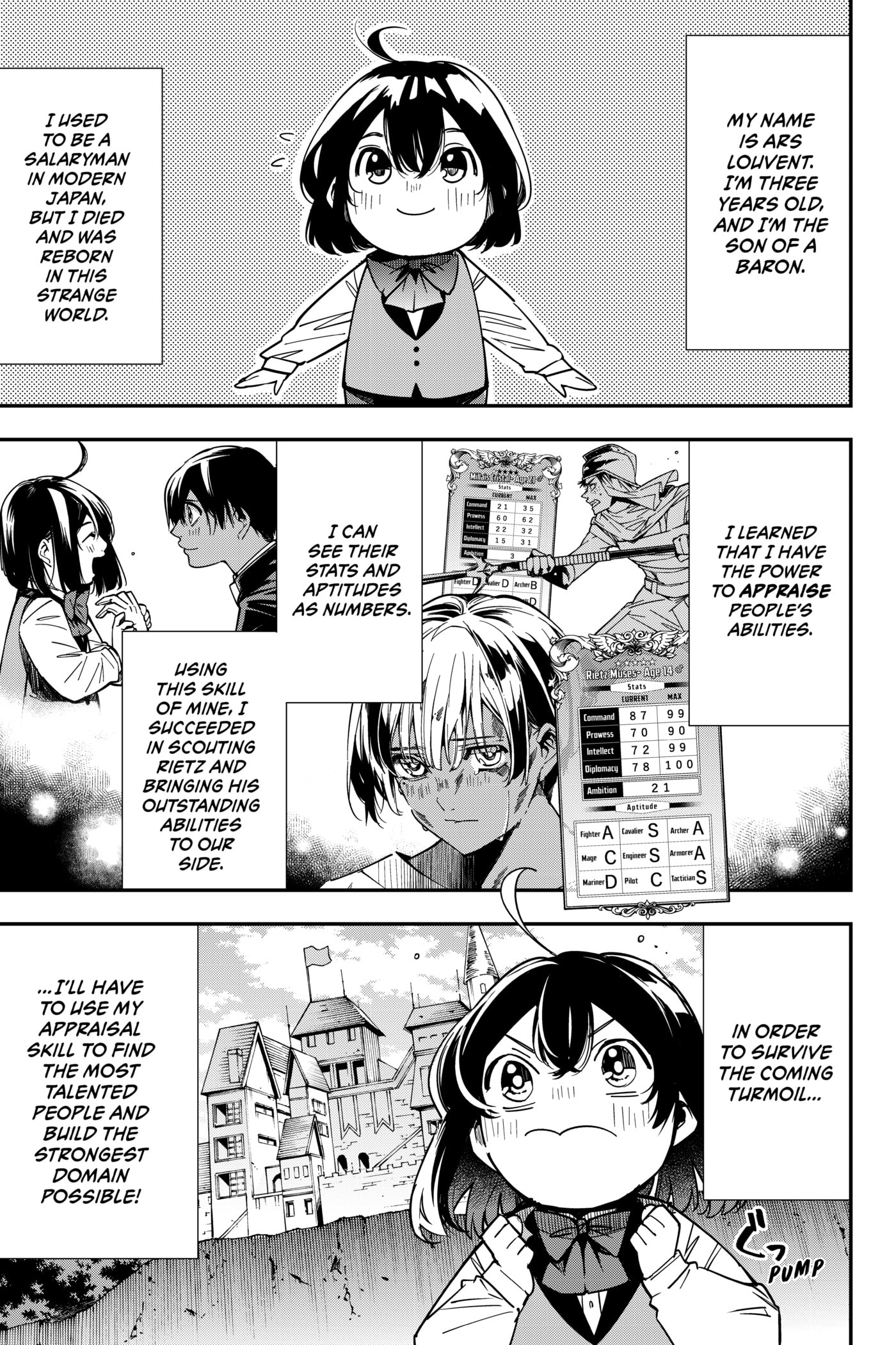 Tensei Kizoku, Kantei Skill de Nariagaru: Jakushou Ryouchi o Uketsuida node, Yuushuu na Jinzai o Fuyashiteitara, Saikyou Ryouchi ni Natteta Chapter 4 page 1 - 