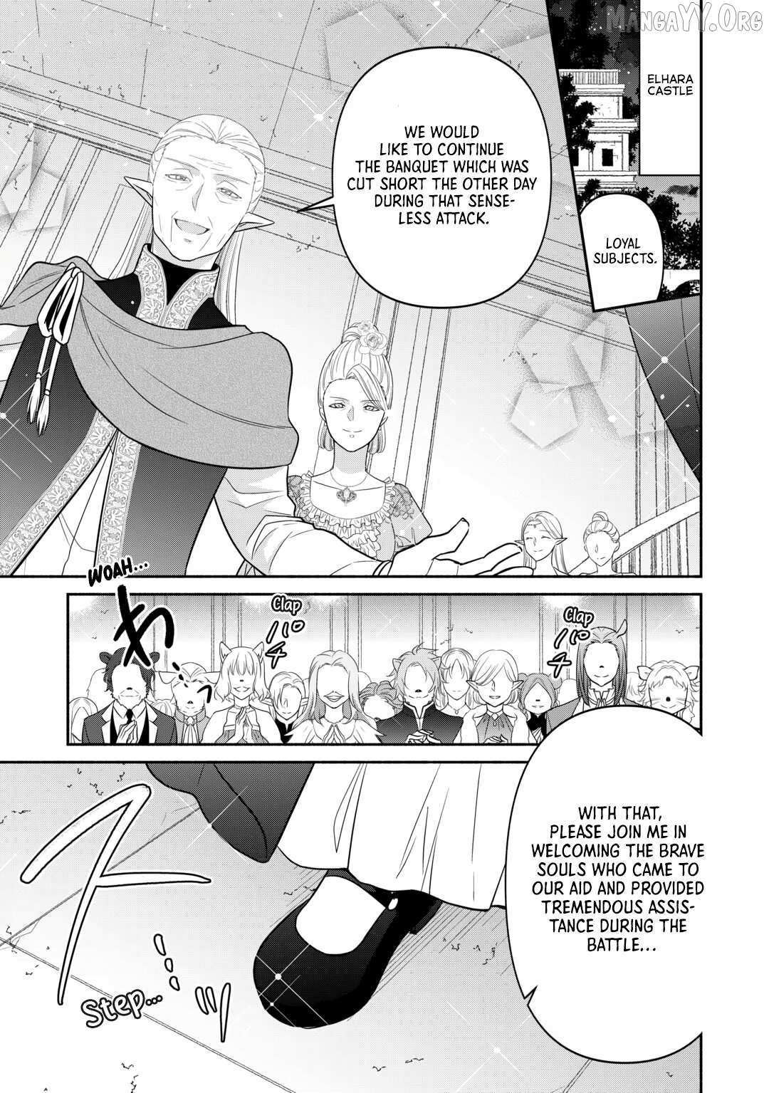 TENSEI YOUJO. KAMIKEMONO TO OUJI TO, SAIKYOU NO OJISAN YOUHEI-DAN NO NAKA DE IKIRU Chapter 33 page 1 - 