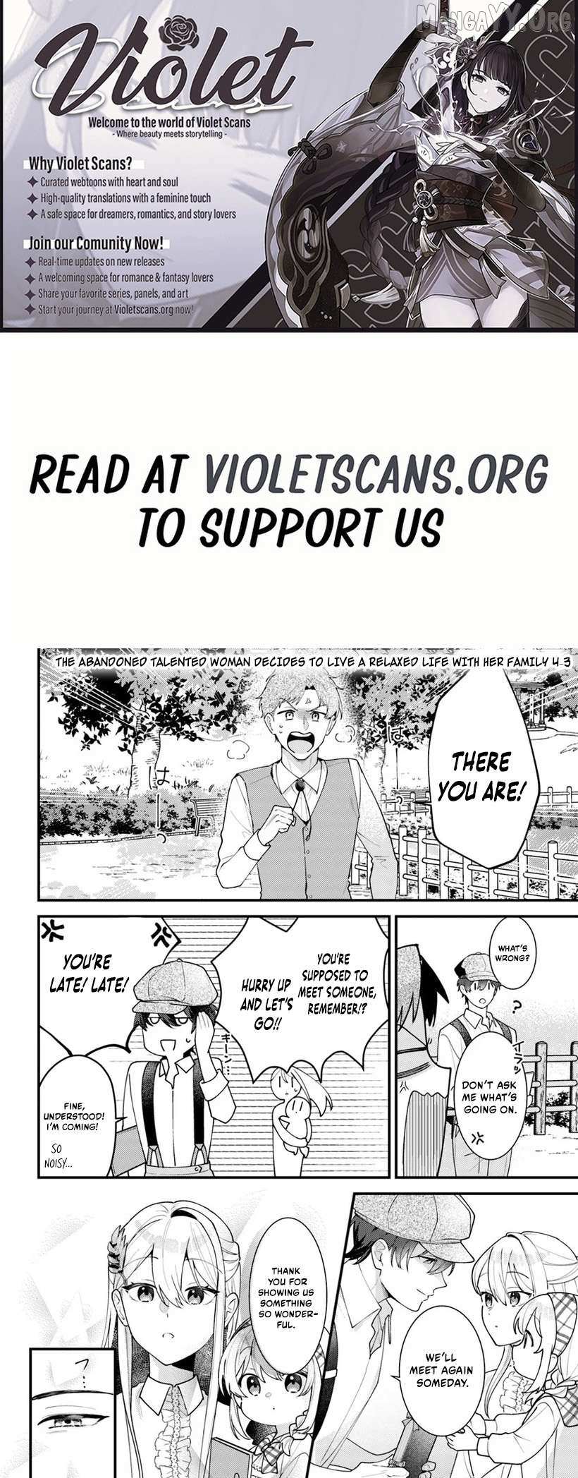 The Abandoned Talented Woman Decides to Live a Relaxed Life with Her Family Chapter 4.3 page 1 - 