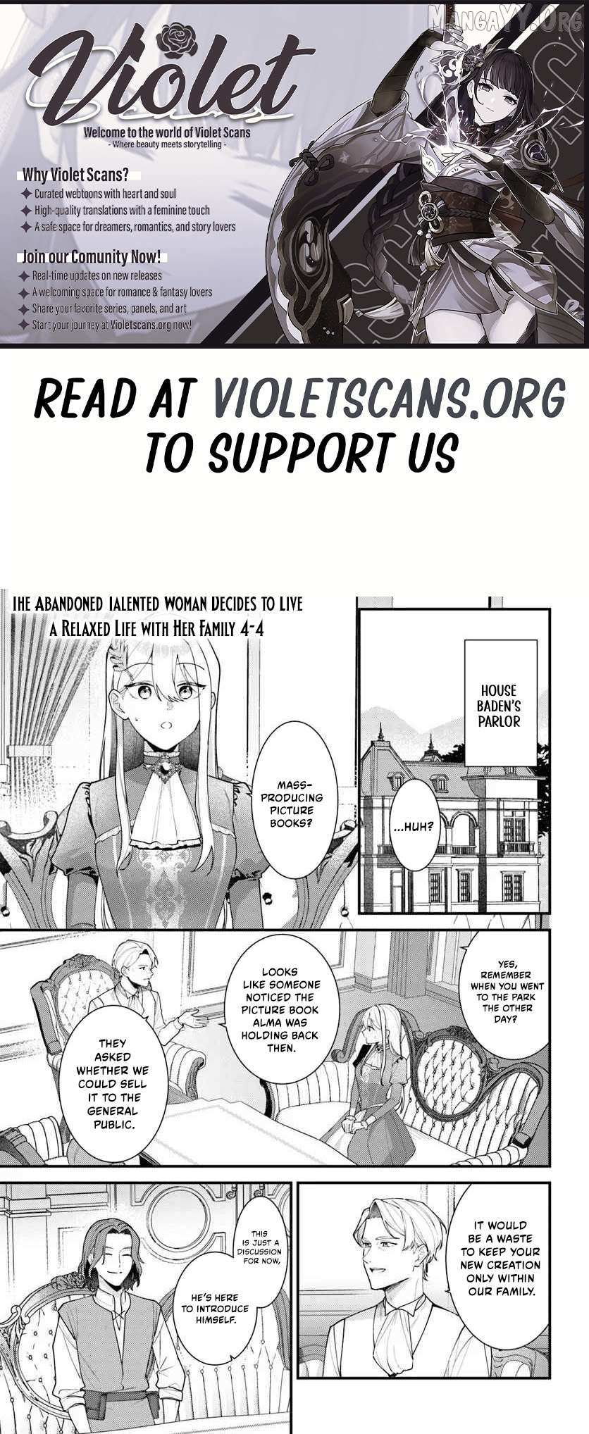 The Abandoned Talented Woman Decides to Live a Relaxed Life with Her Family Chapter 4.4 page 2 - 