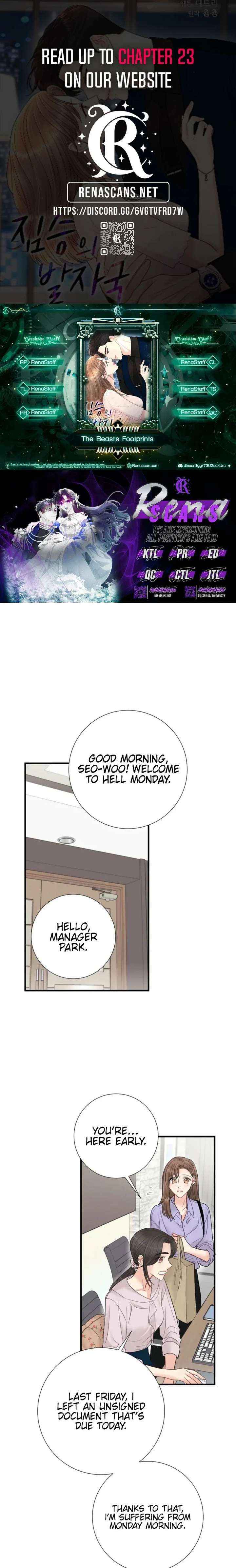 The Beast’s Footprints Chapter 18 page 1 - 