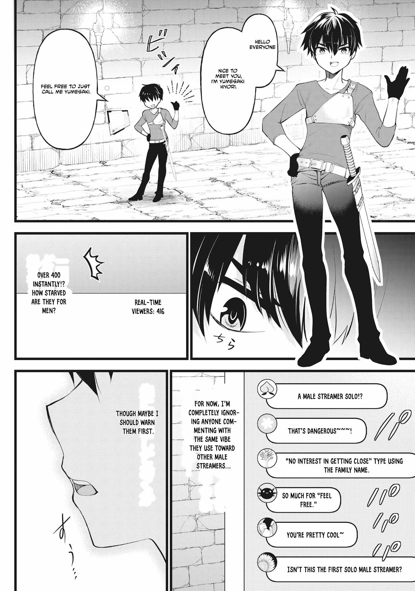 The Belly-Punching Dungeon Streamer: Why I Fight Even in a World with a 1:100 Male-to-Female Ratio Chapter 1 page 22 - 