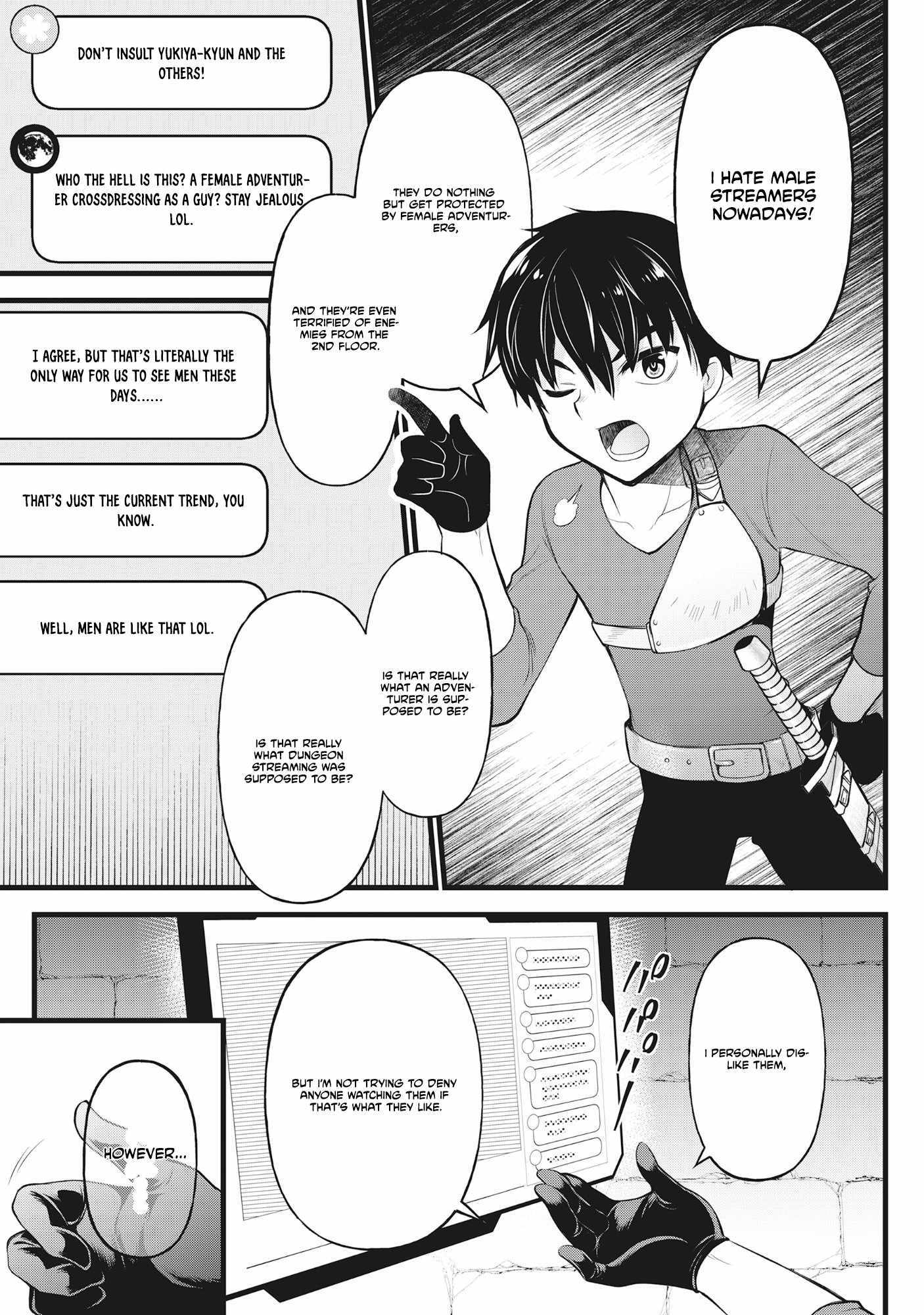 The Belly-Punching Dungeon Streamer: Why I Fight Even in a World with a 1:100 Male-to-Female Ratio Chapter 1 page 23 - 