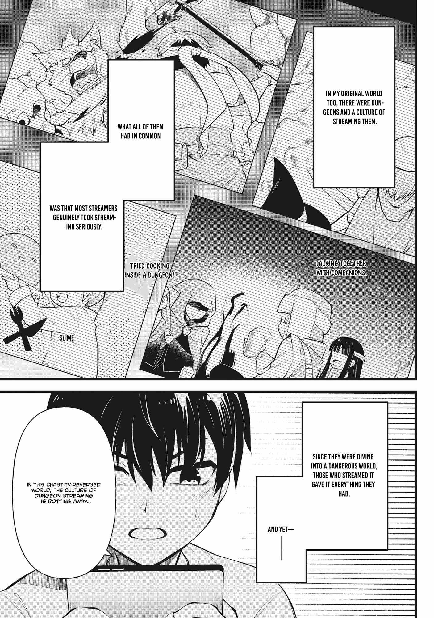 The Belly-Punching Dungeon Streamer: Why I Fight Even in a World with a 1:100 Male-to-Female Ratio Chapter 1 page 7 - 