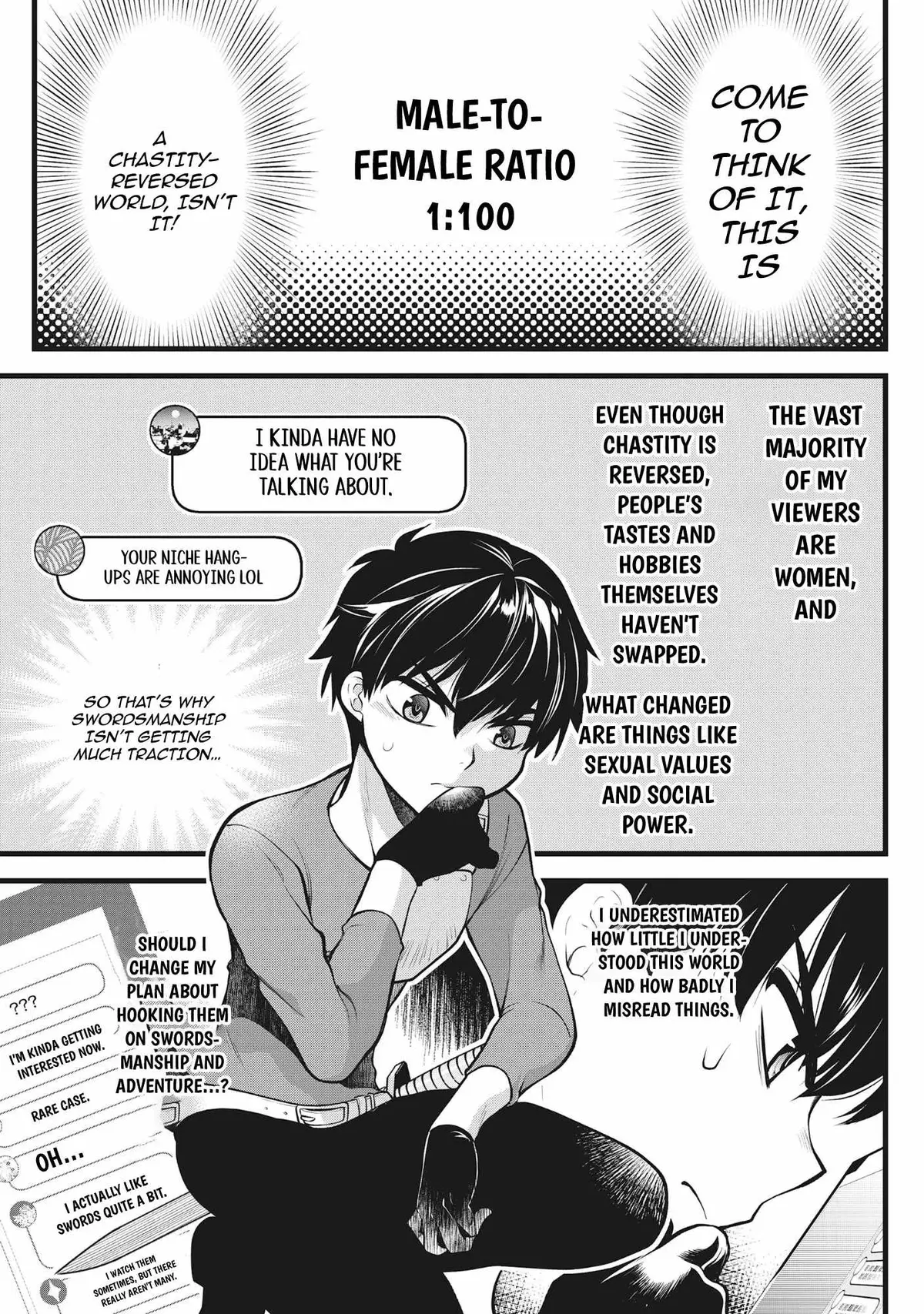 The Belly-Punching Dungeon Streamer: Why I Fight Even in a World with a 1:100 Male-to-Female Ratio Chapter 4 page 11 - 
