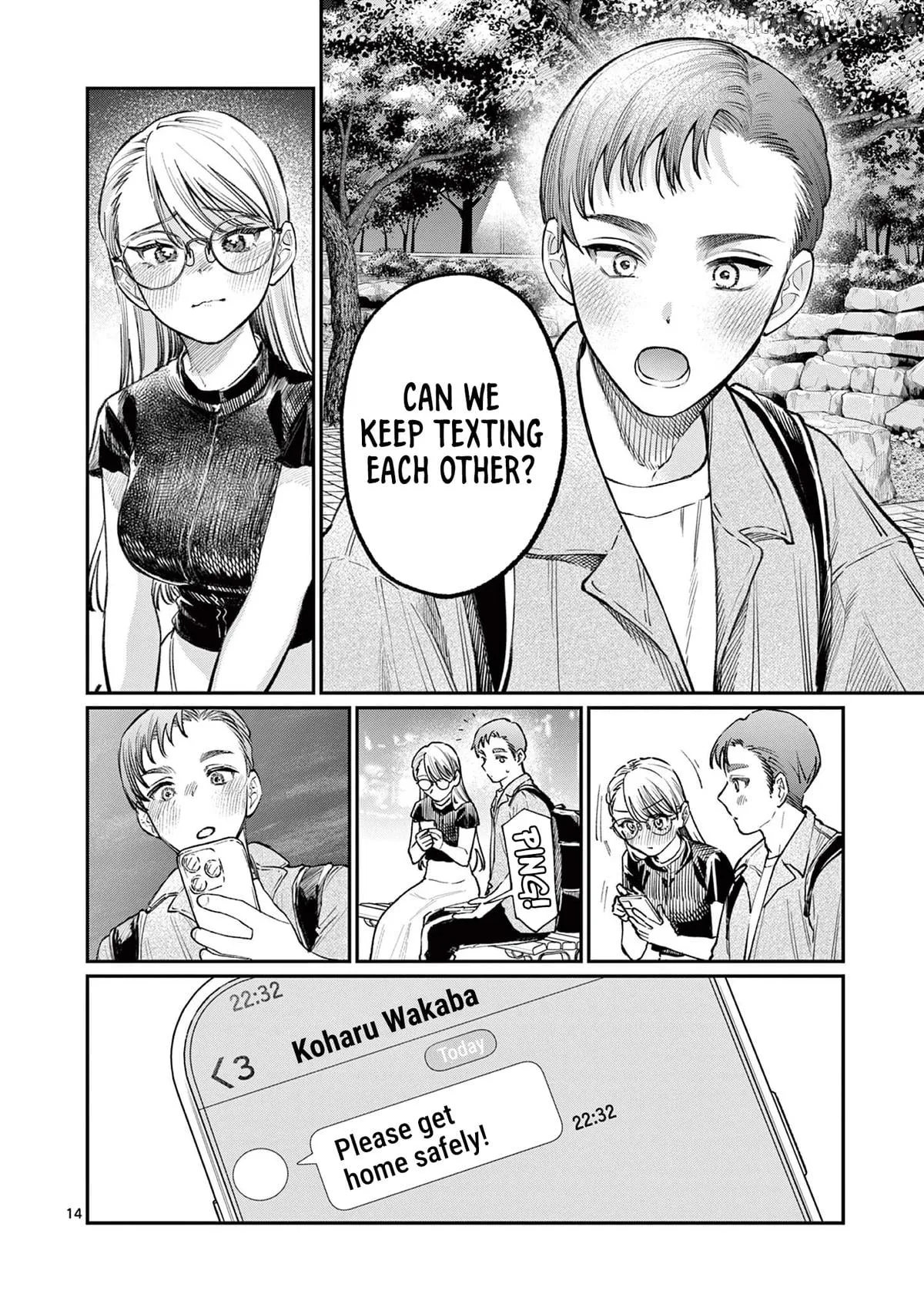 The Blue Love at the Wakaba Household Chapter 34 page 14 - 