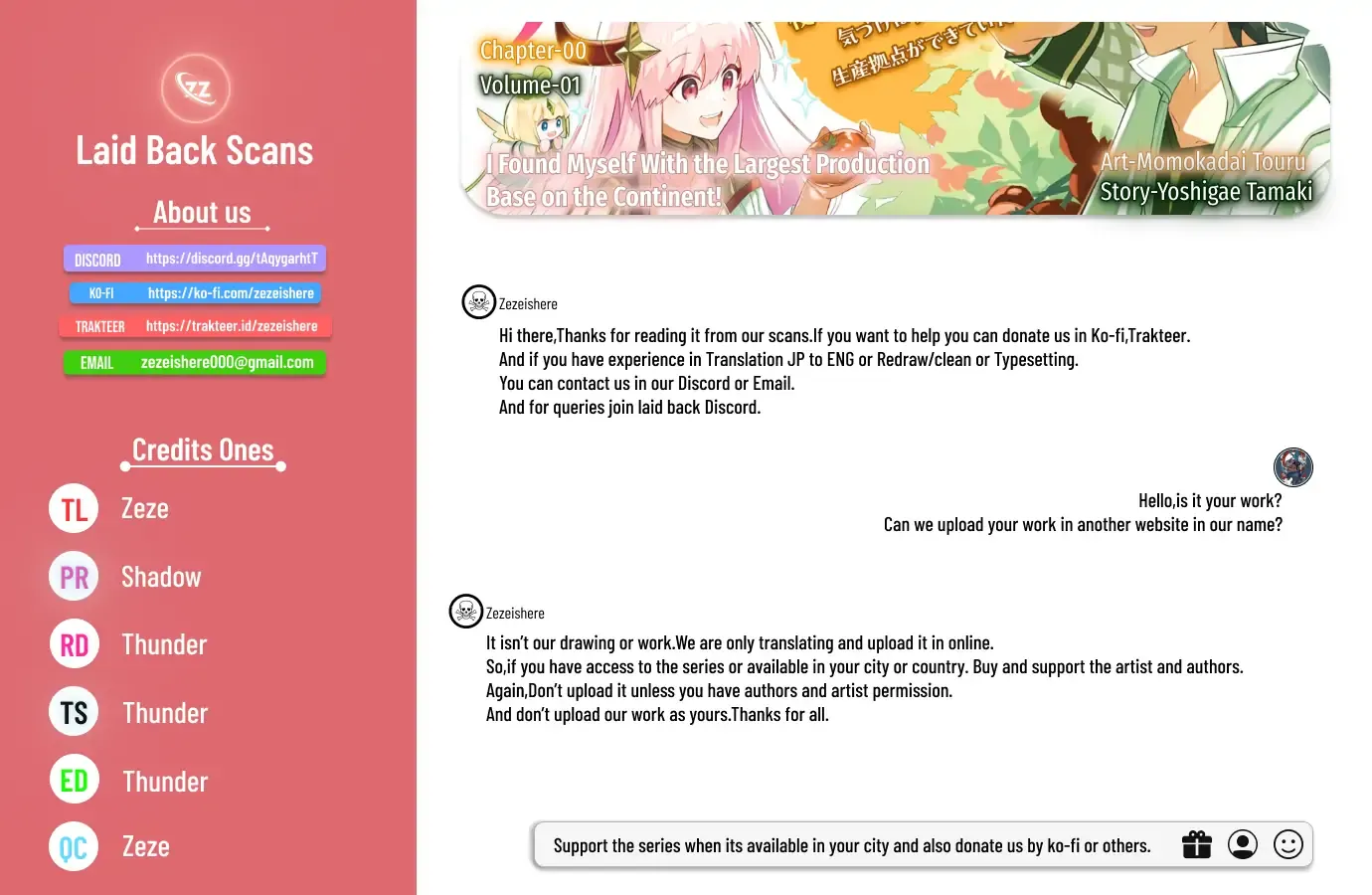 The Cheat Vegetable Garden of a Reincarnated Company Salaryman: Making Full Use of My All-Purpose Skills and Handy Fairy Messenger, I Found Myself With the Largest Production Base on the Continent! Chapter 0 page 1 - 
