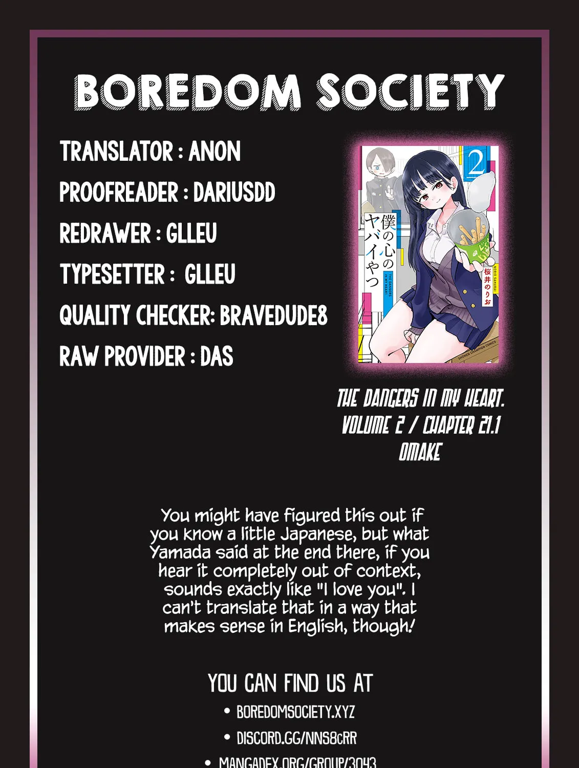 The Dangers in My Heart Chapter 21.1 page 5 - 