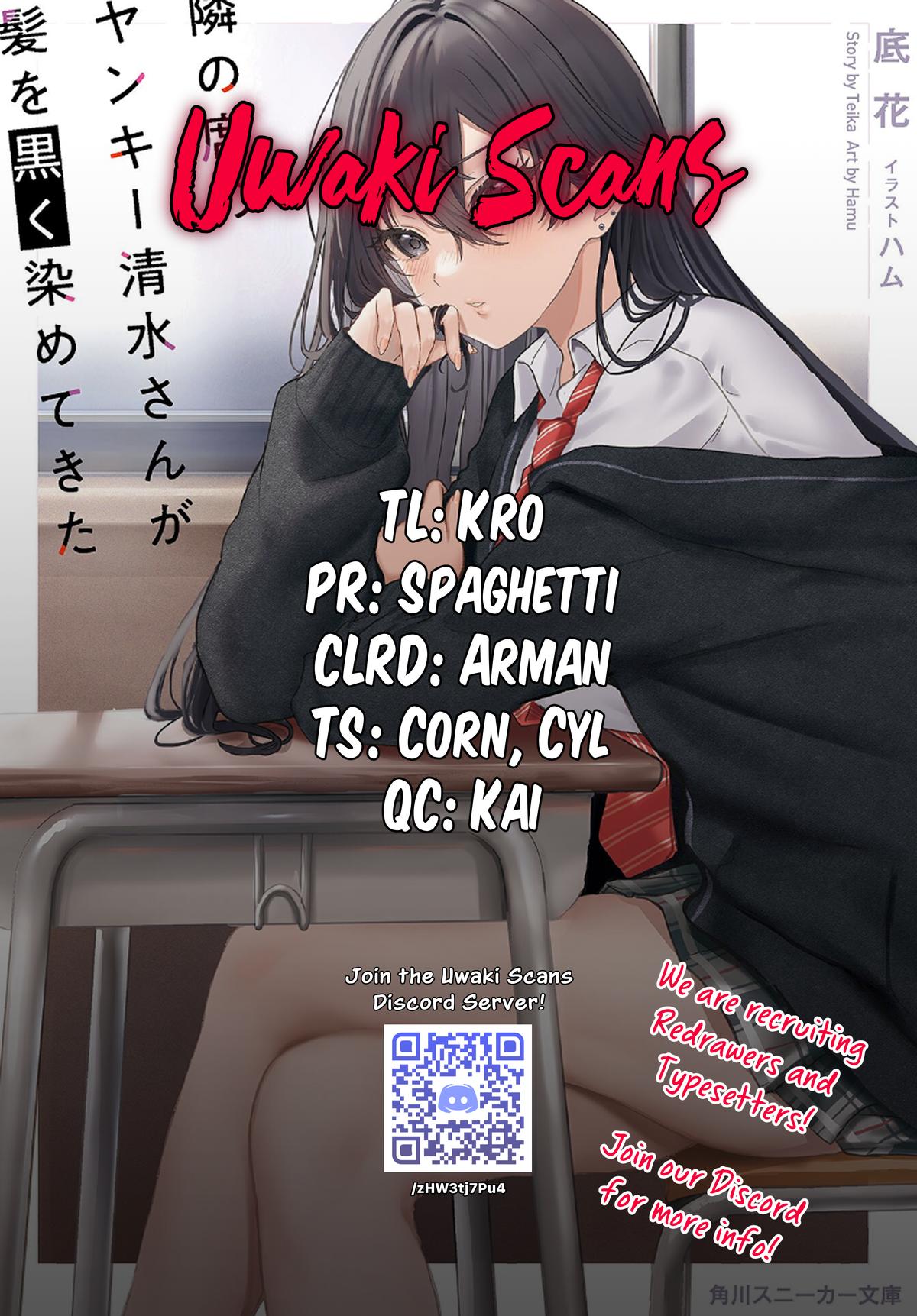 The Delinquent Shimizu-san Sitting Next to Me Has Dyed Her Hair Black Chapter 10 page 1 - 